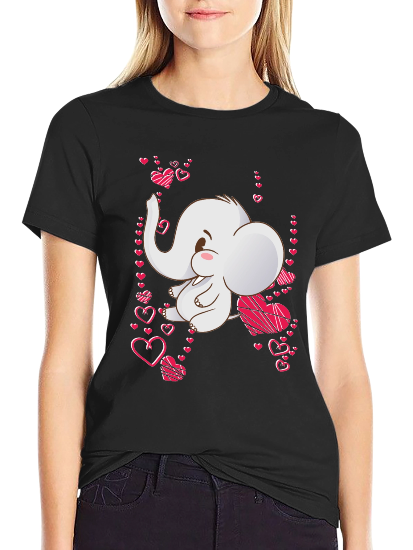 Elephant Heart T-Shirt: Cute Valentines Day Tee