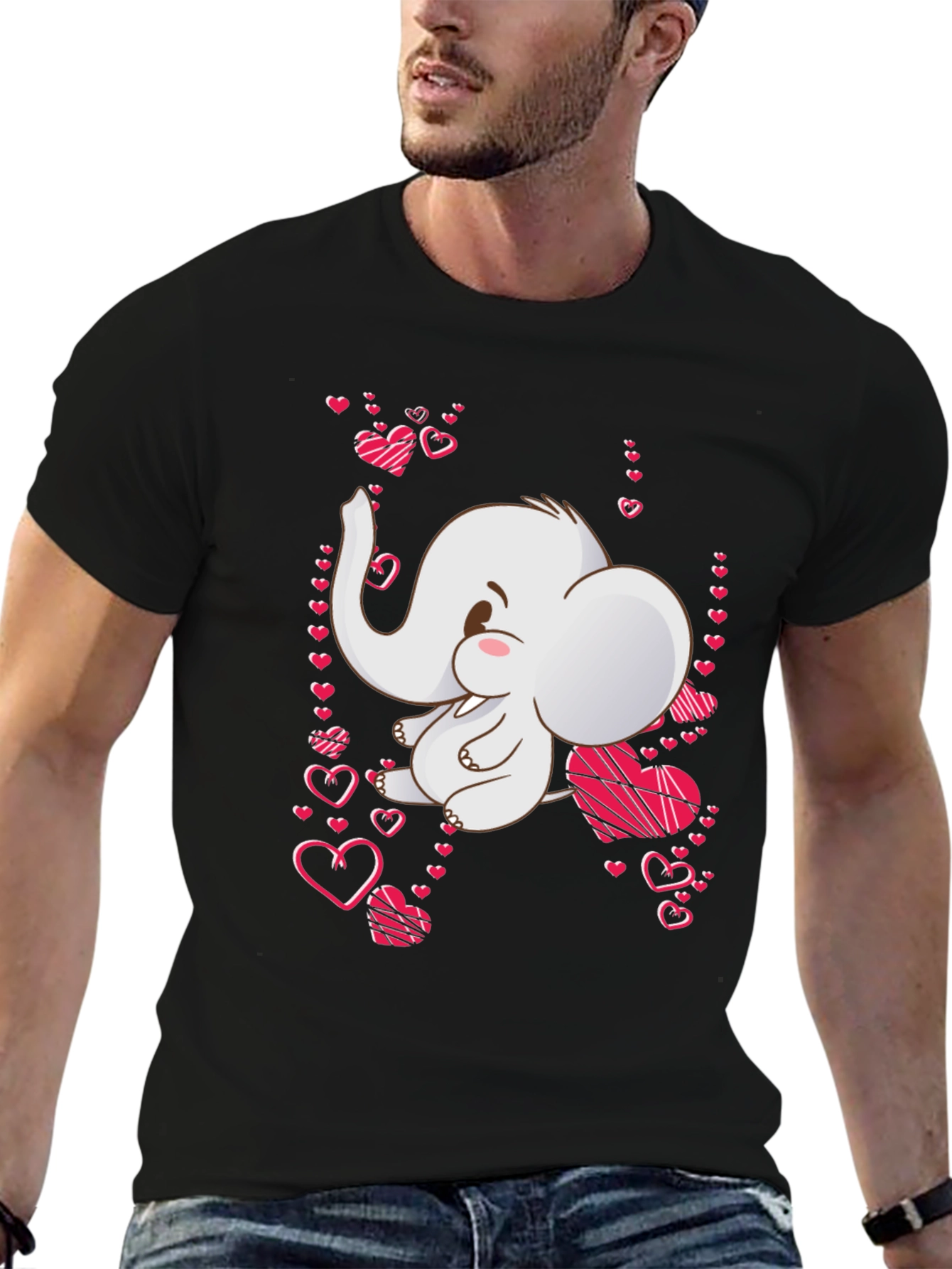 Elephant Heart T-Shirt: Cute Valentines Day Tee