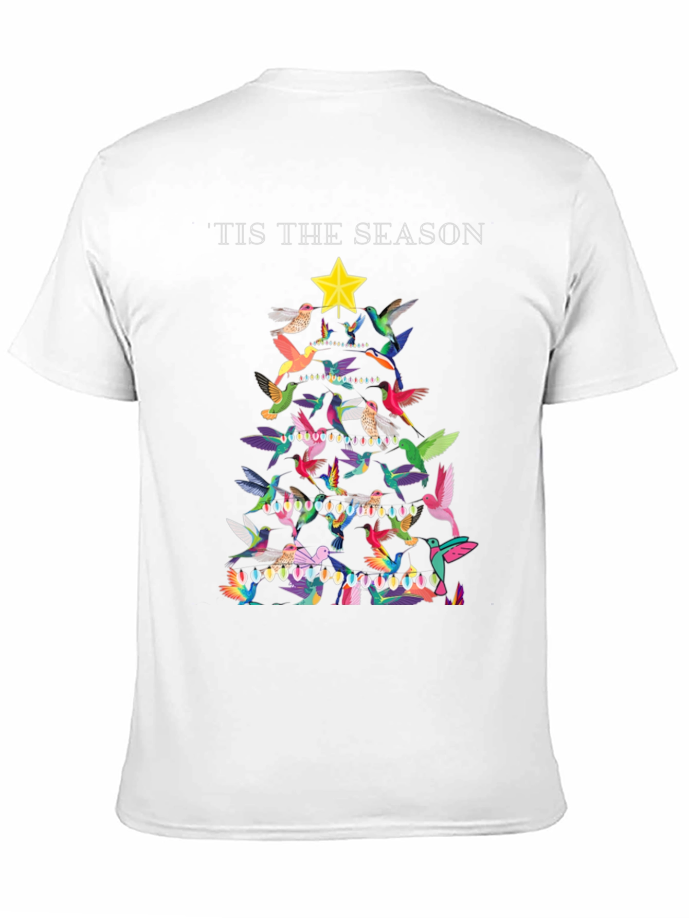 Festive Bird Christmas Tree Graphic Tee