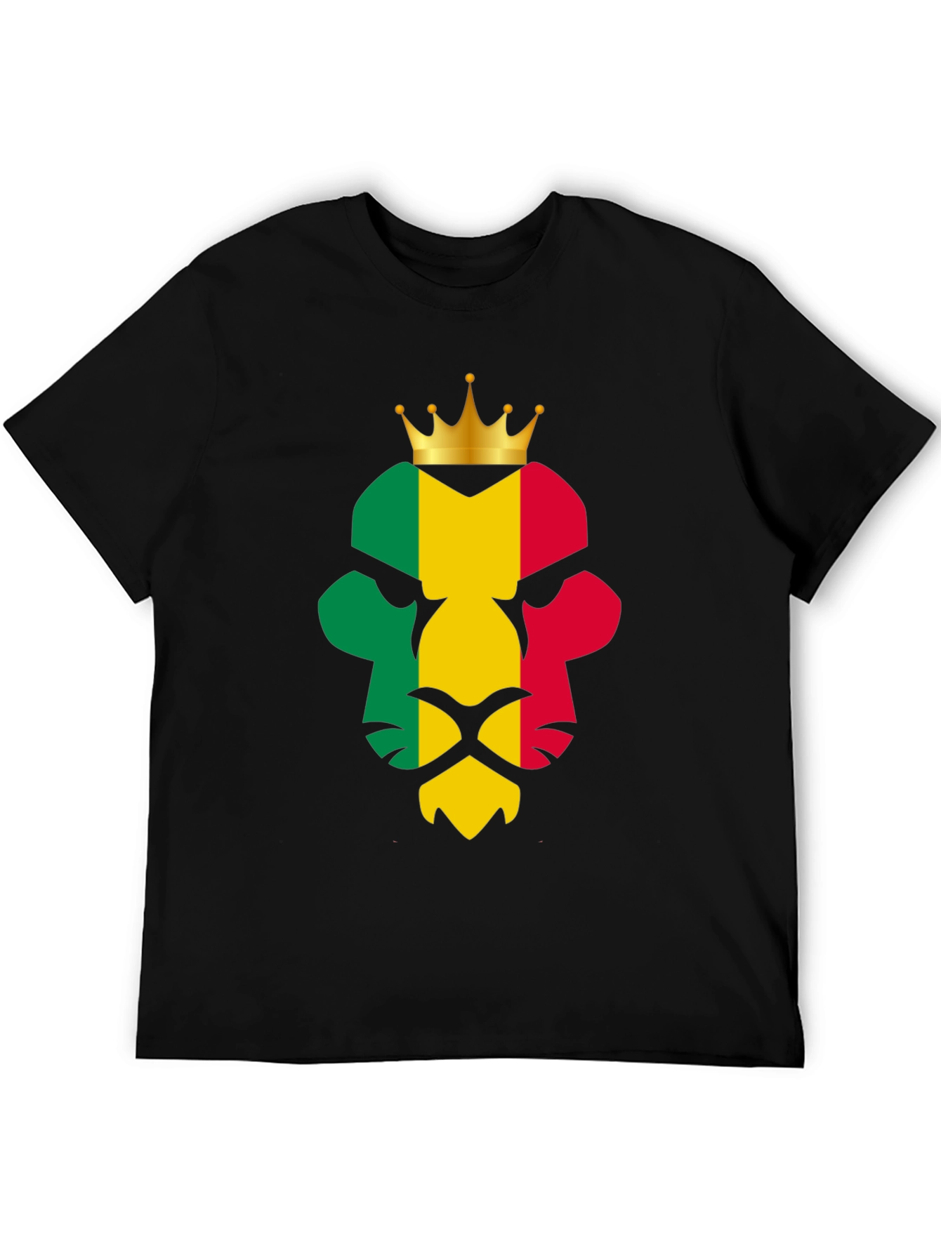 Rasta Lion King T-Shirt - Black Graphic Tee