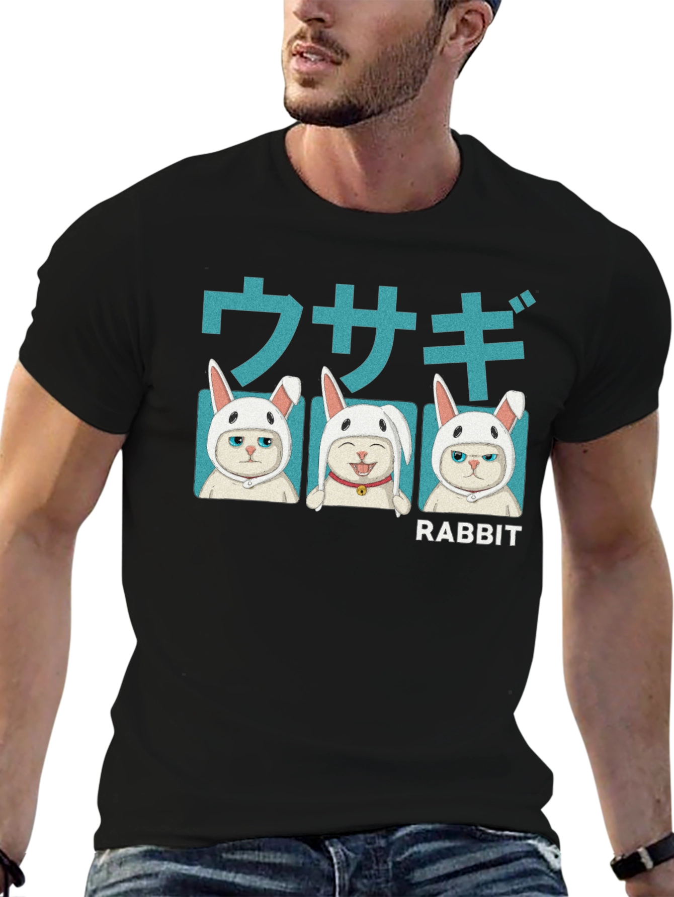 Cat Rabbit T-Shirt - Kawaii Kitten Tee