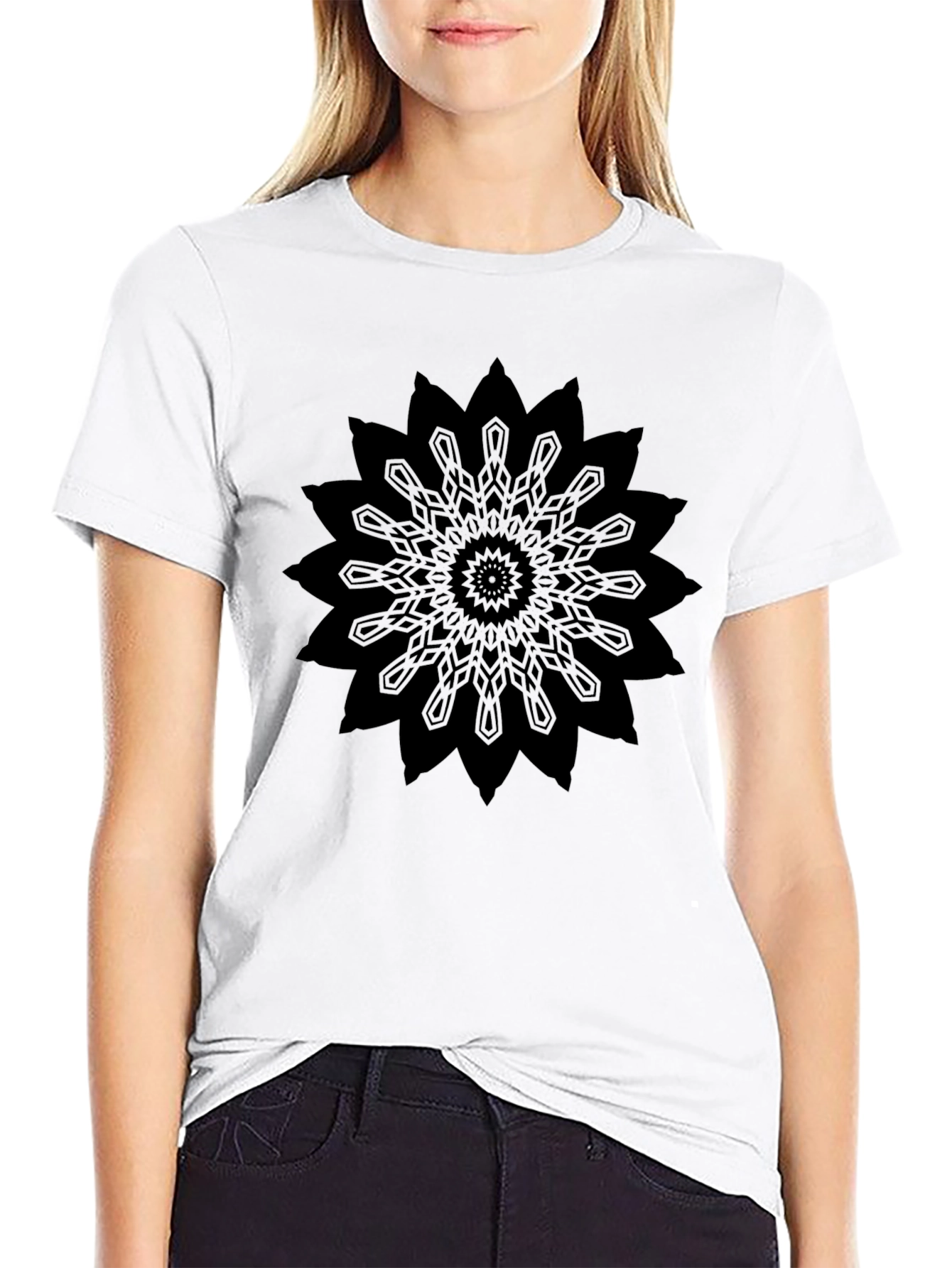 Black Mandala Graphic T-Shirt - Unisex