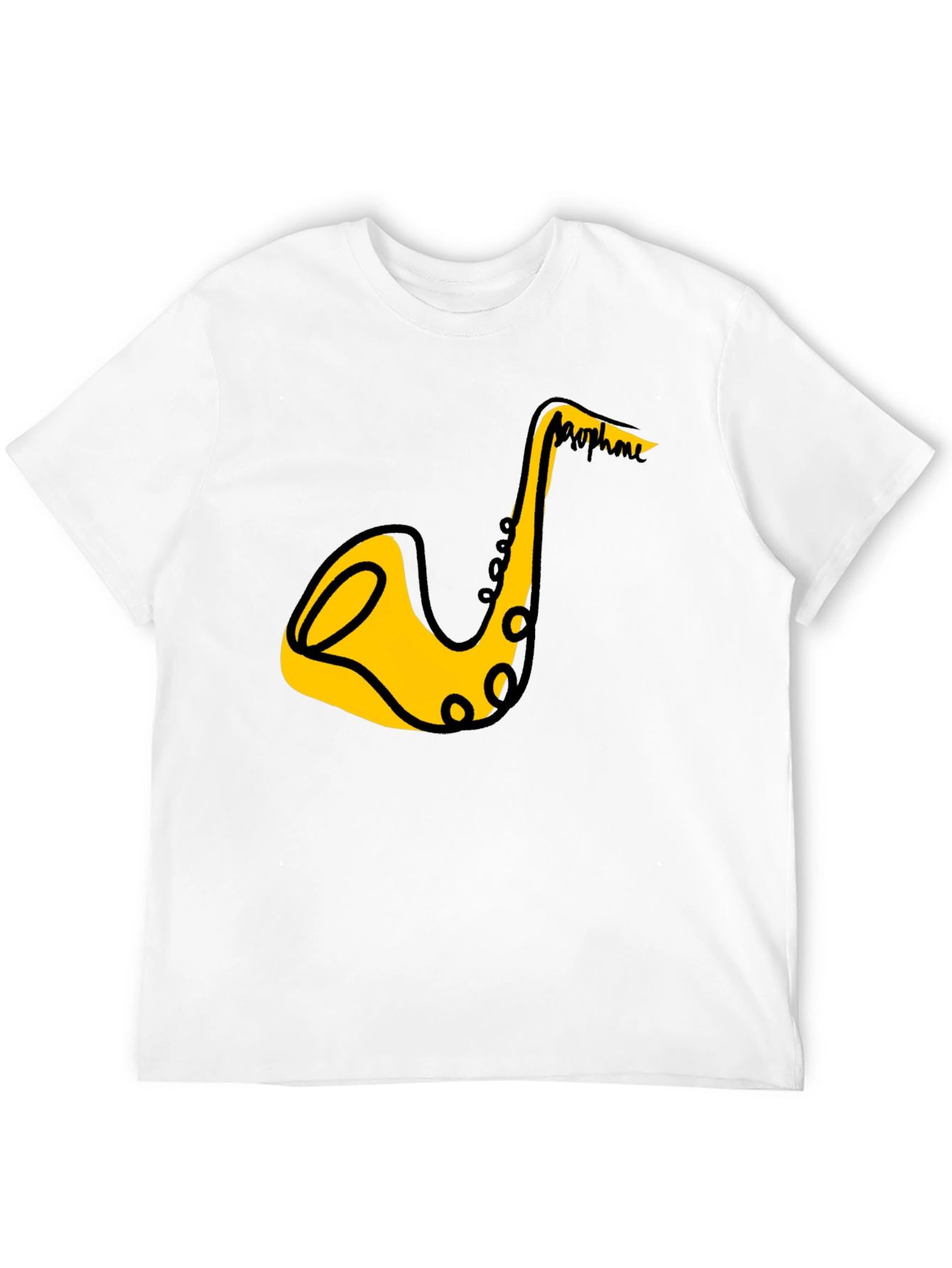 Saxophone Graphic Black T-Shirt