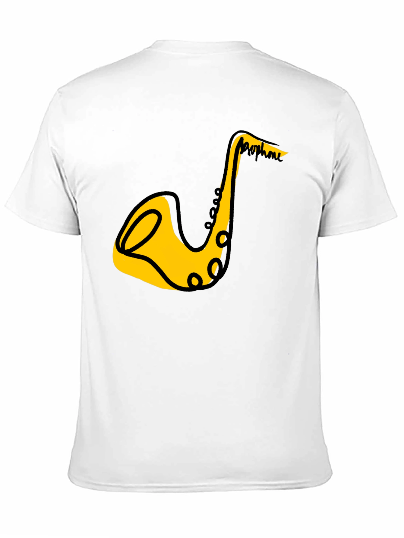 Saxophone Graphic Black T-Shirt