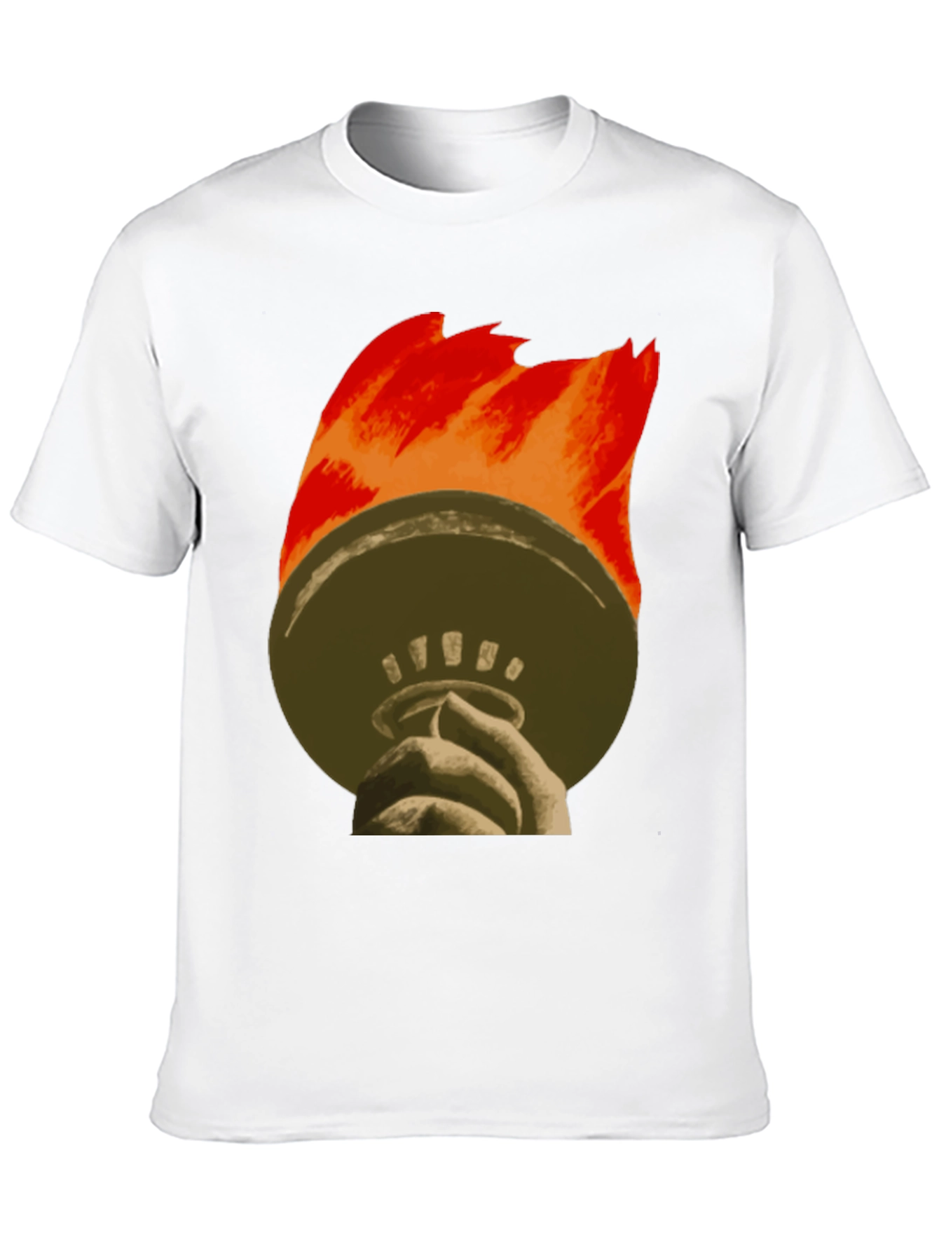 Liberty Torch Graphic Tee - Black Cotton