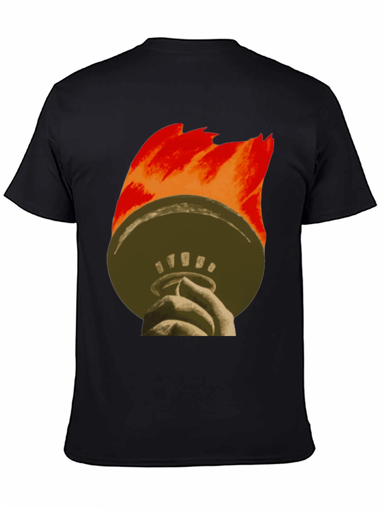 Liberty Torch Graphic Tee - Black Cotton