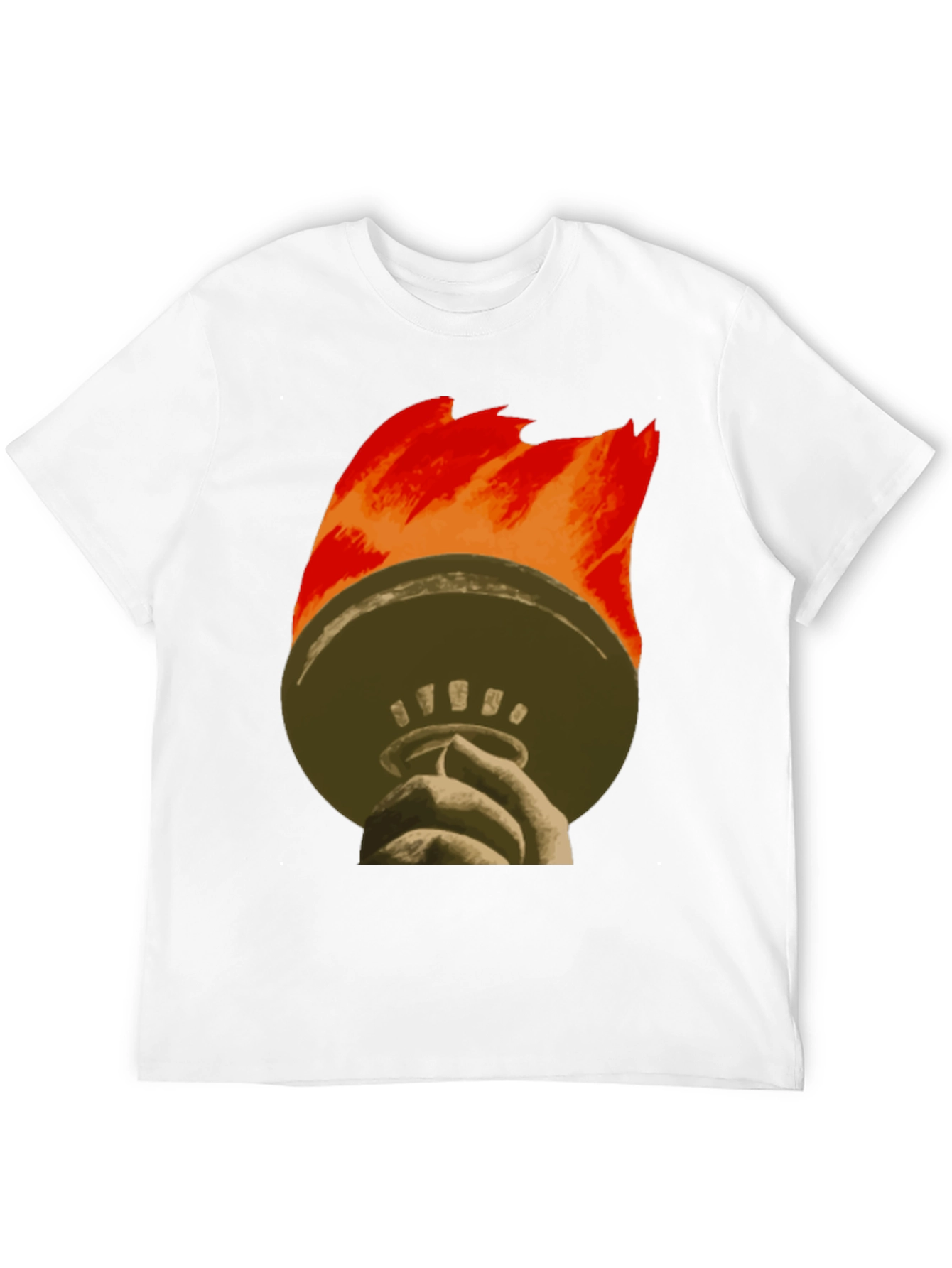 Liberty Torch Graphic Tee - Black Cotton