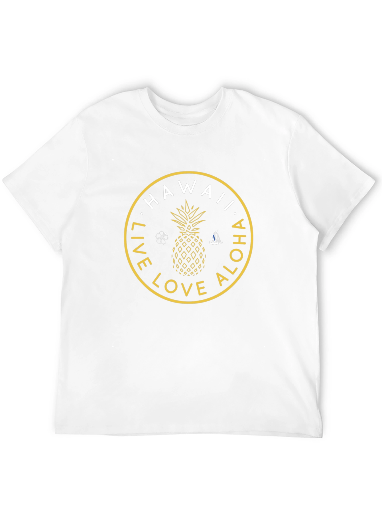 Hawaii Live Love Aloha Black Graphic T-Shirt