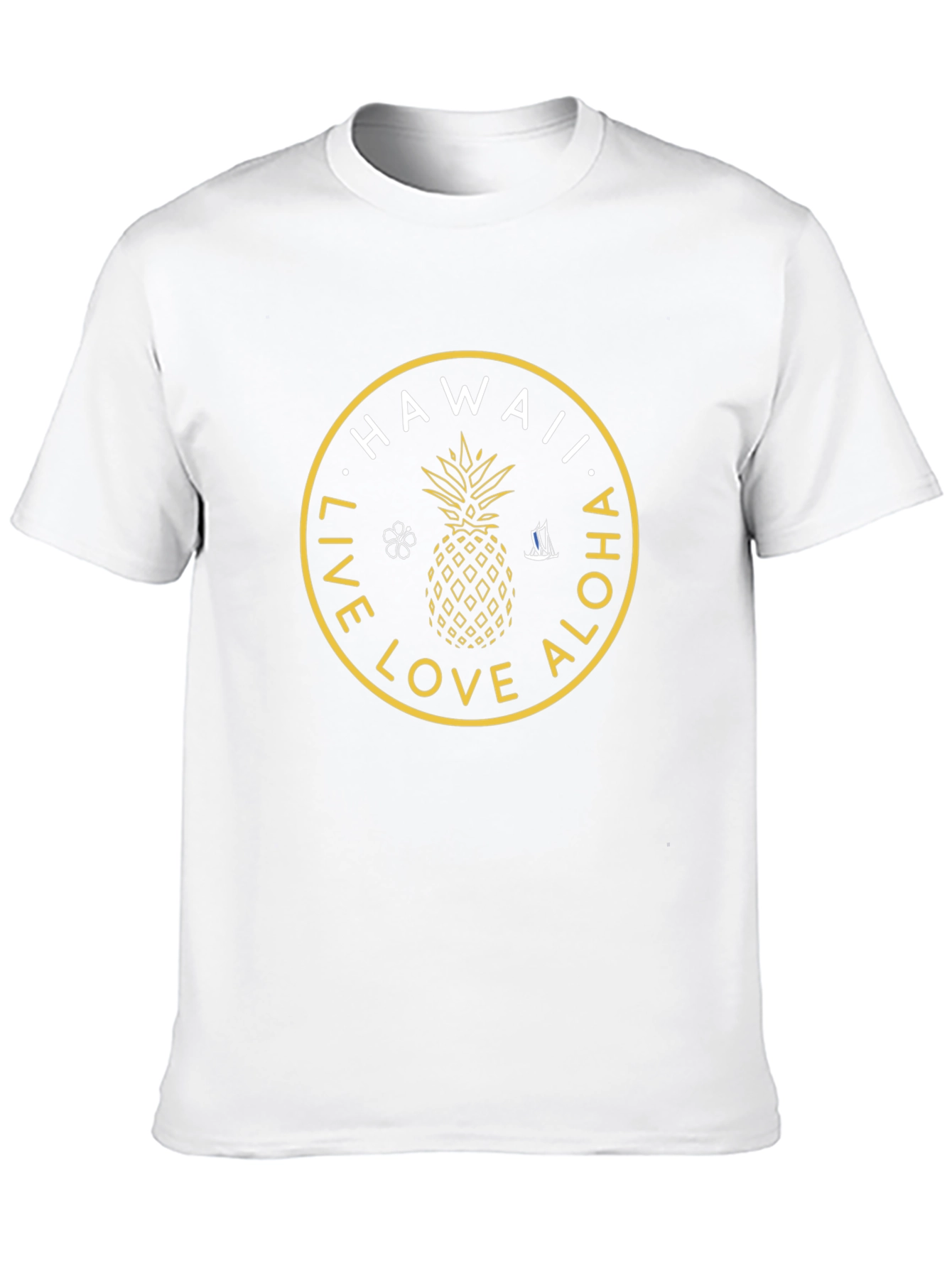 Hawaii Live Love Aloha Black Graphic T-Shirt