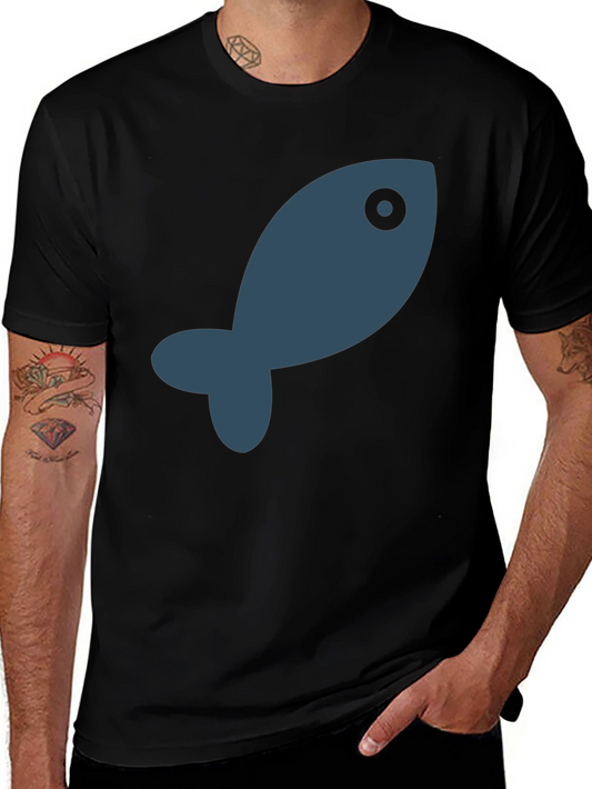 Cool Fish Graphic Black T-Shirt
