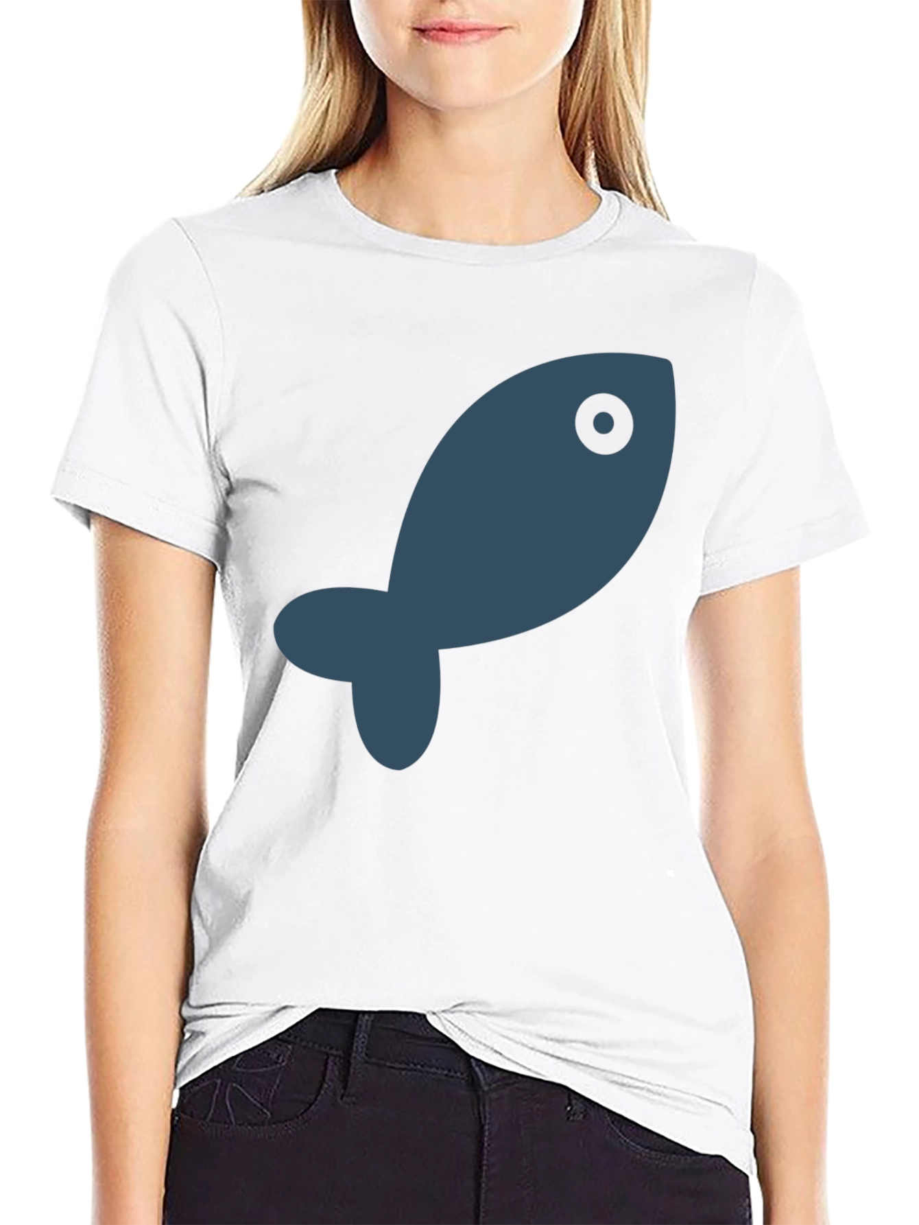 Cool Fish Graphic Black T-Shirt