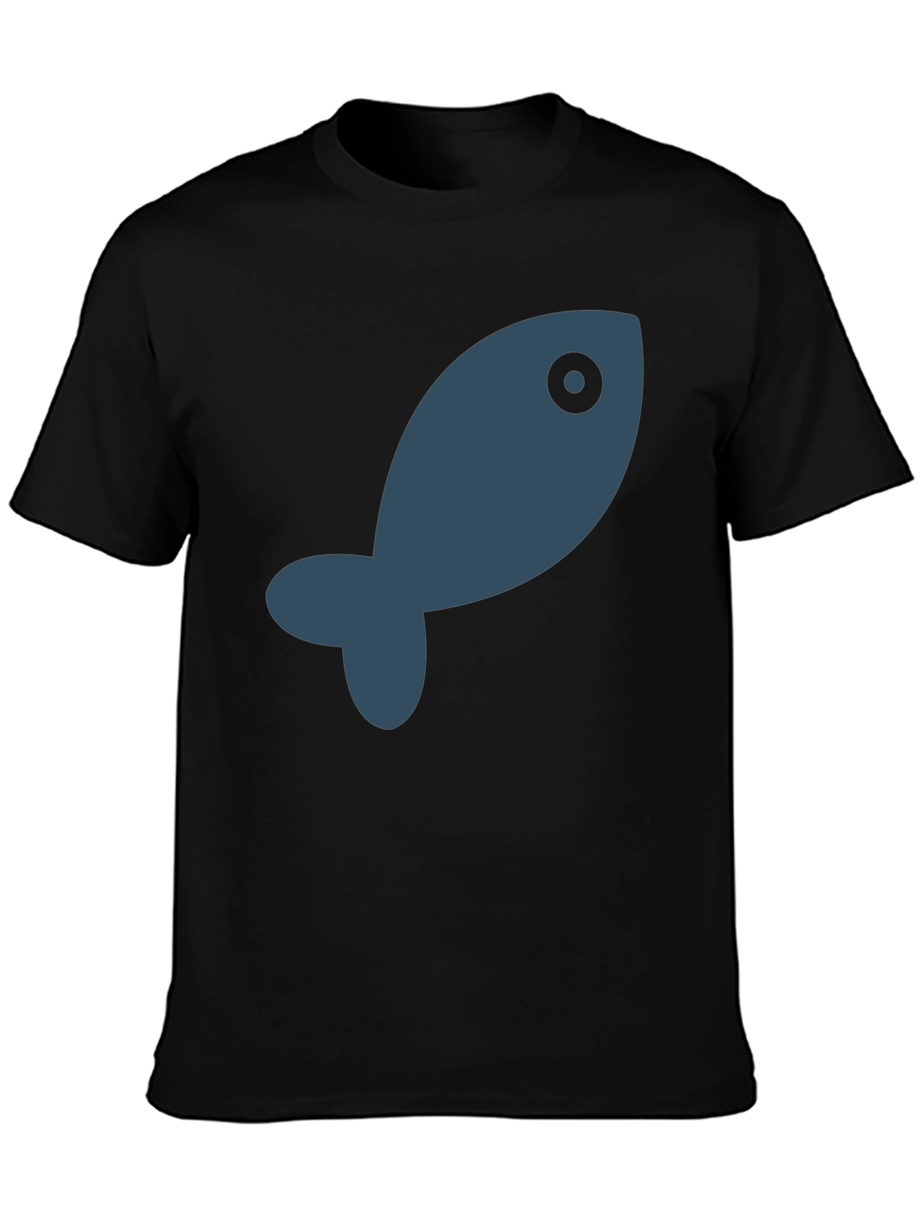Cool Fish Graphic Black T-Shirt