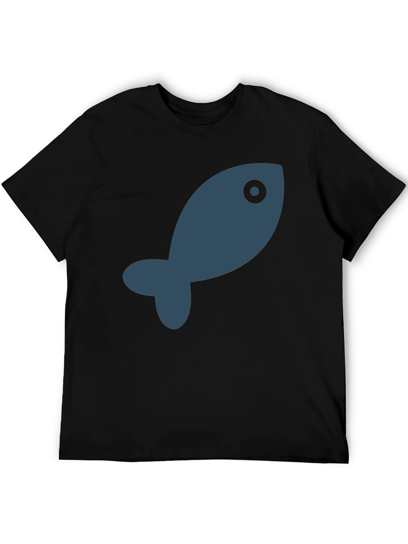 Cool Fish Graphic Black T-Shirt