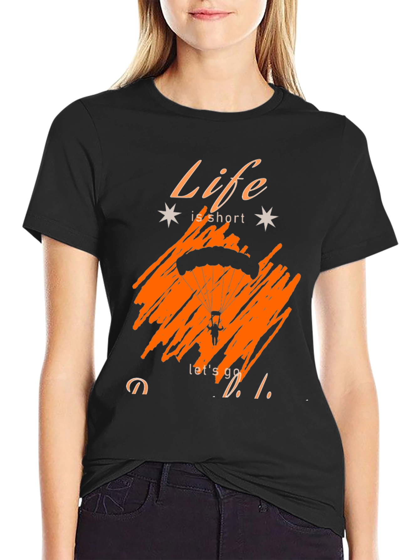Life Is Short Parachute Graphic Tee