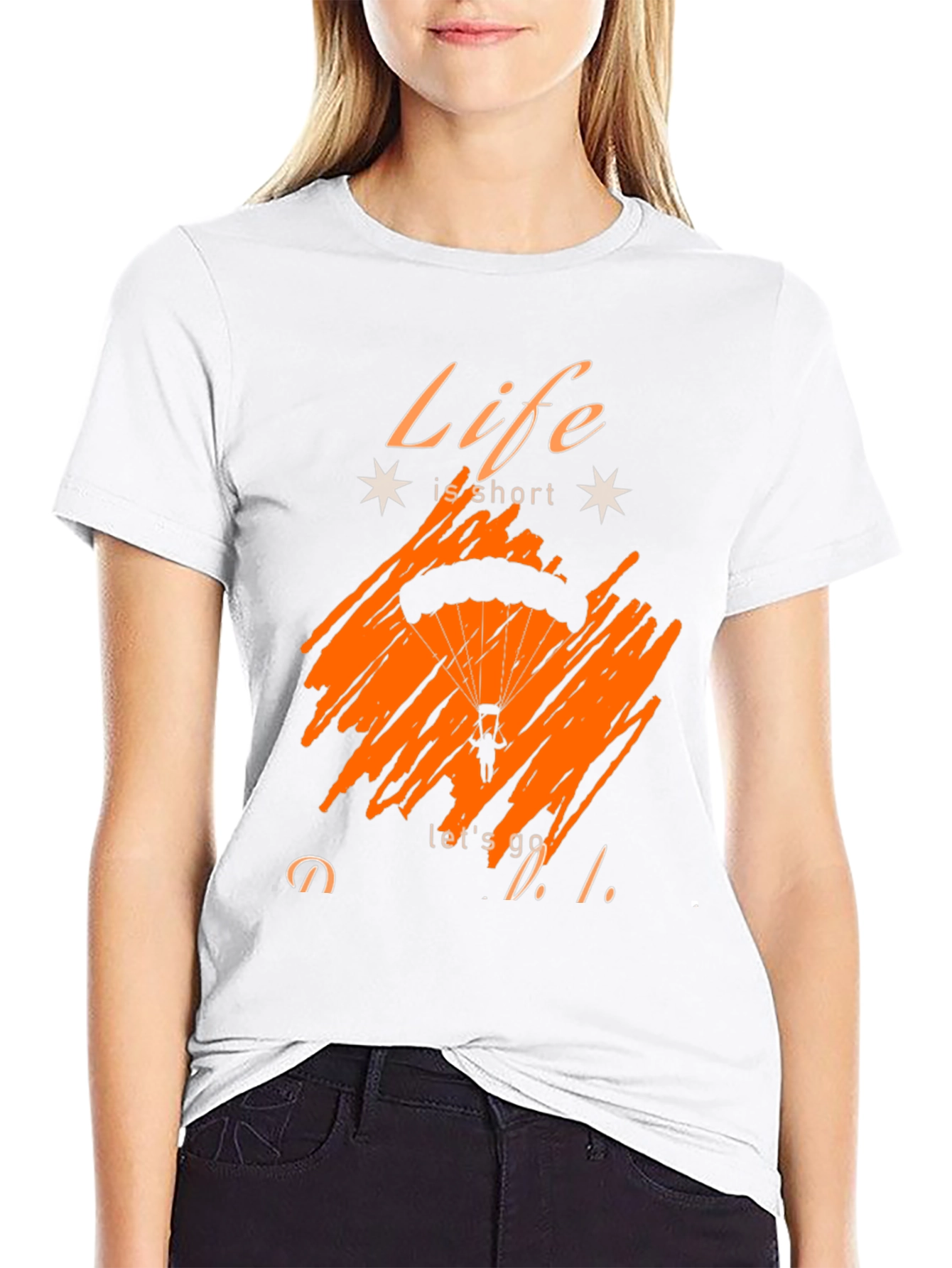 Life Is Short Parachute Graphic Tee