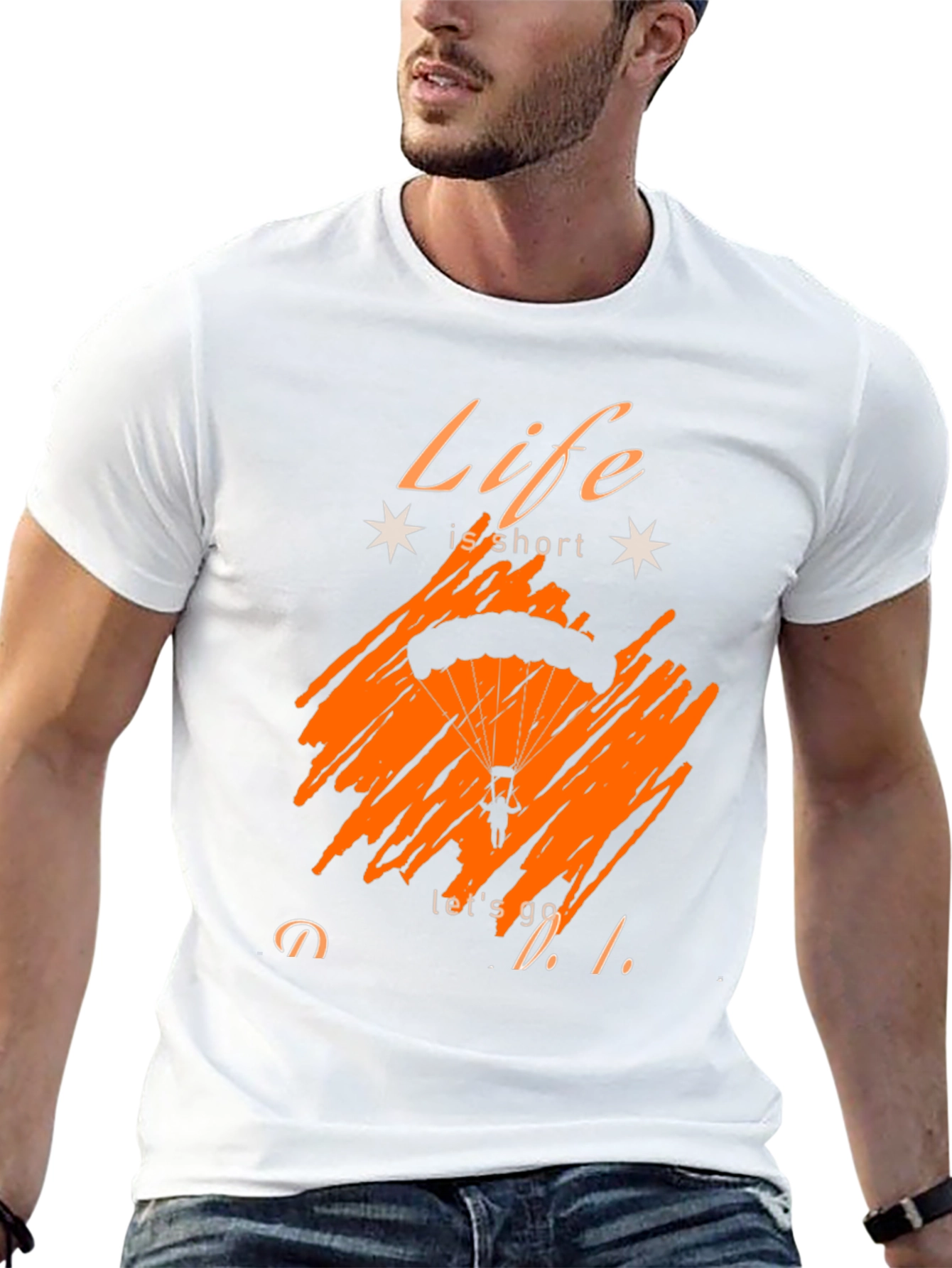 Life Is Short Parachute Graphic Tee