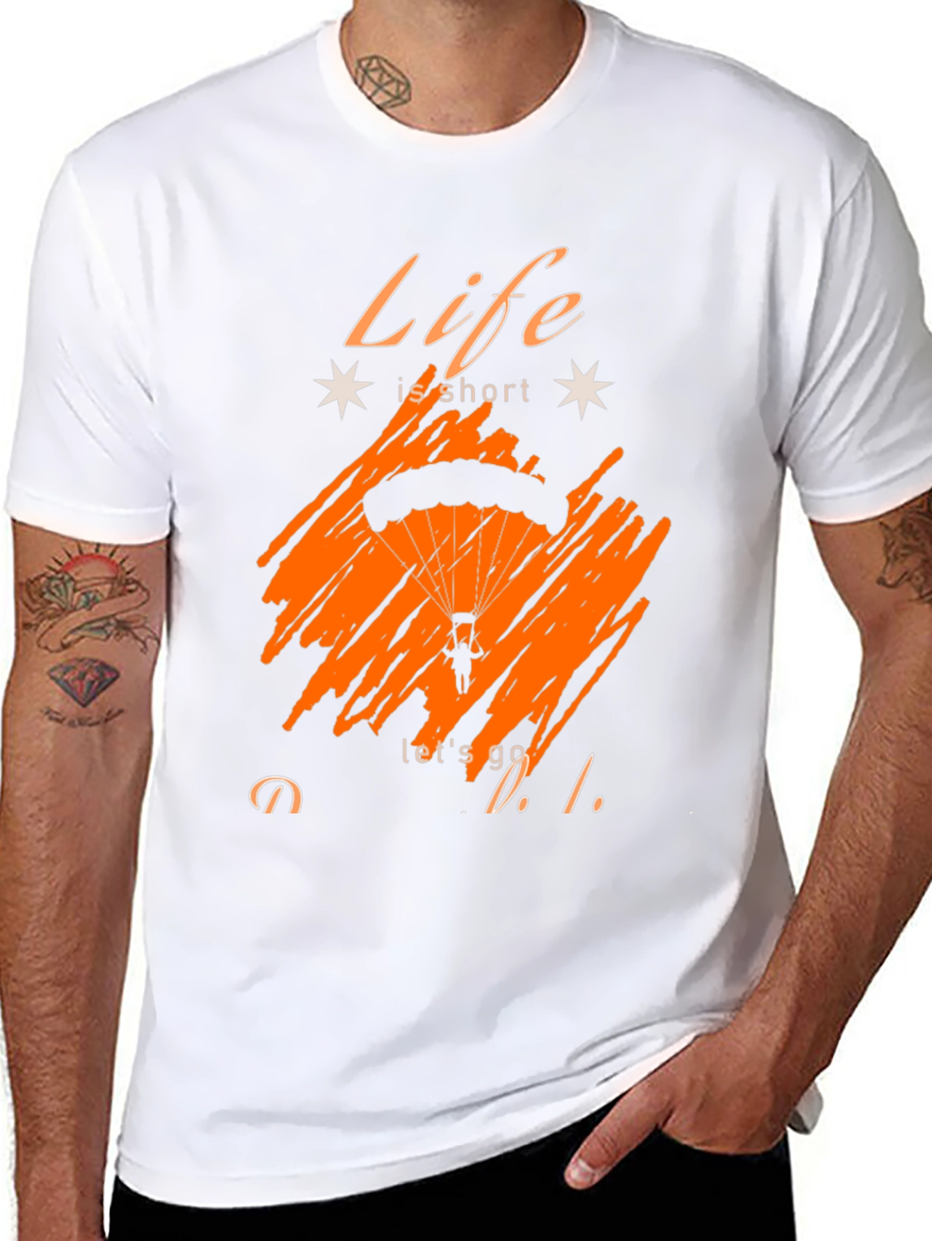 Life Is Short Parachute Graphic Tee