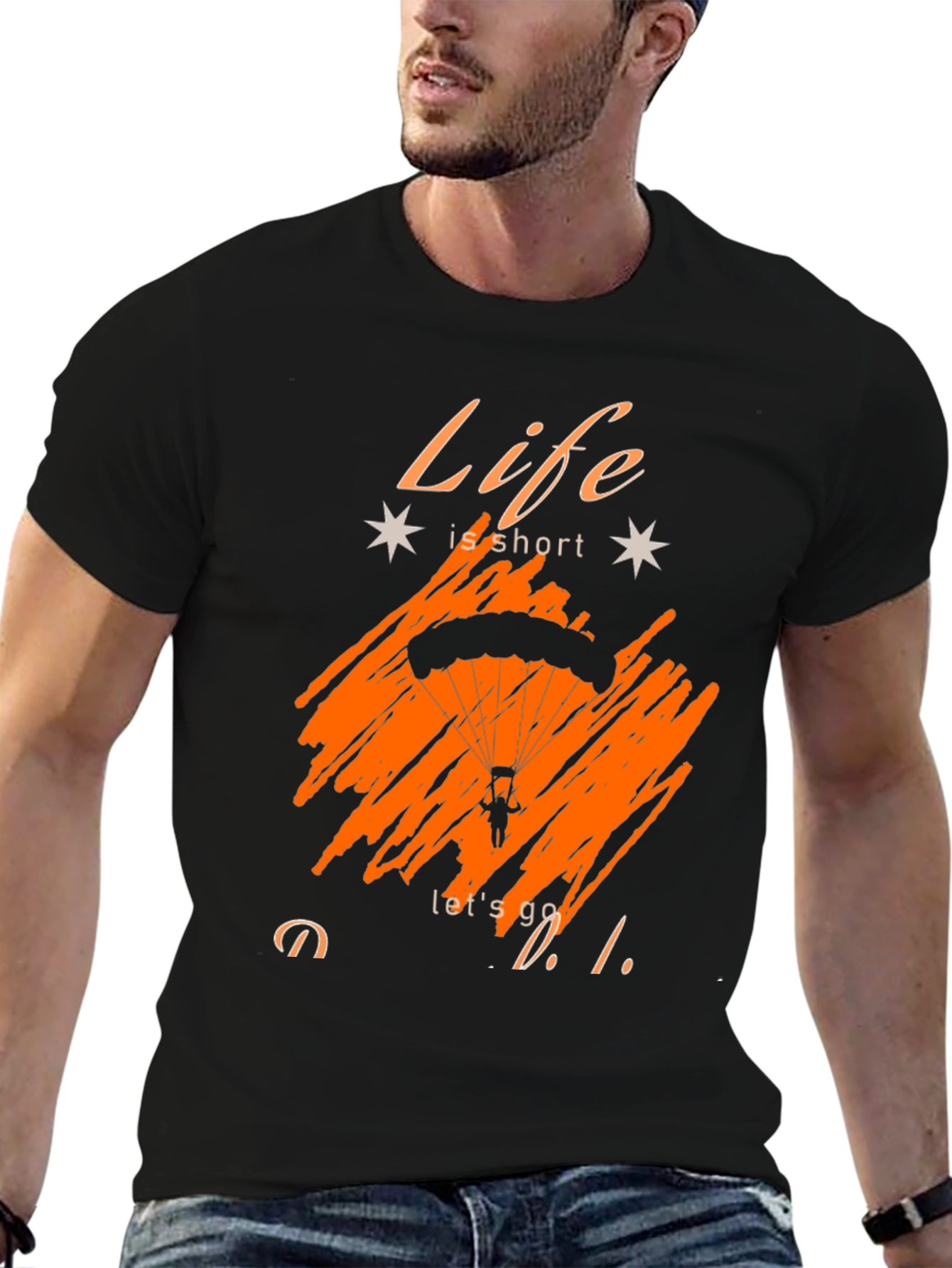 Life Is Short Parachute Graphic Tee