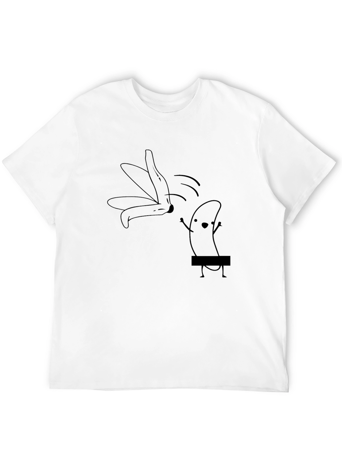 Funny Banana Stripping Graphic T-Shirt - Unisex