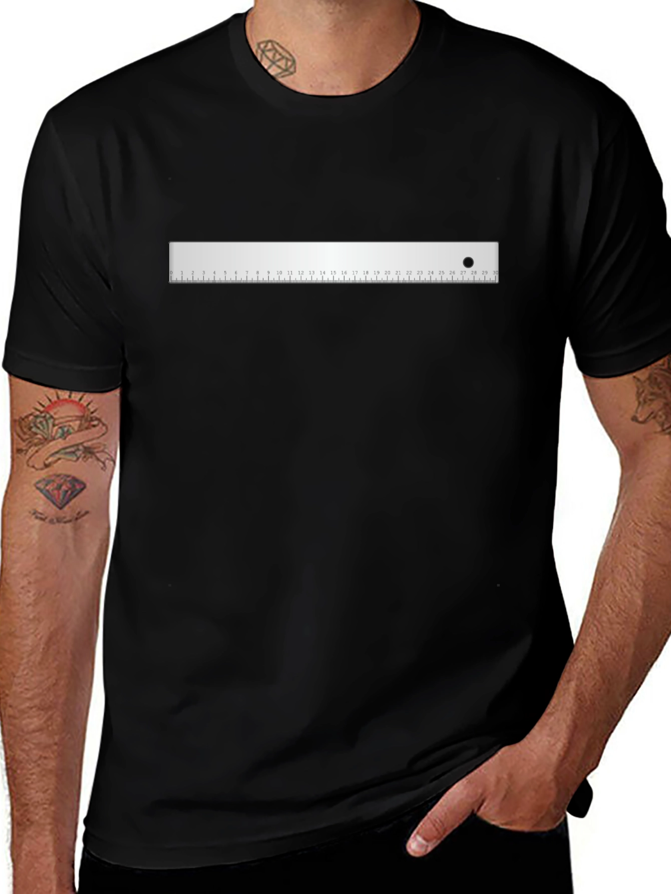 Ruler Graphic T-Shirt - Measure Up Your Style!