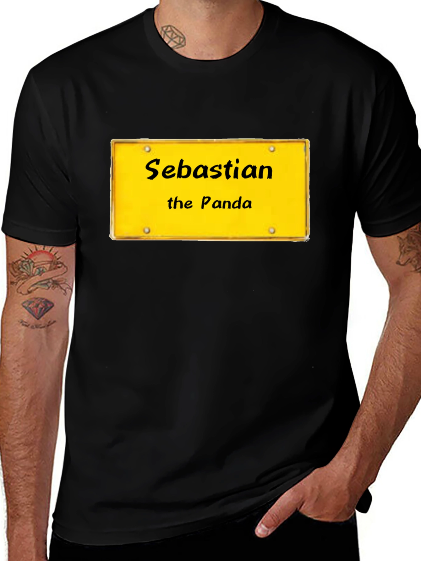 Sebastian the Panda Novelty Graphic T-Shirt