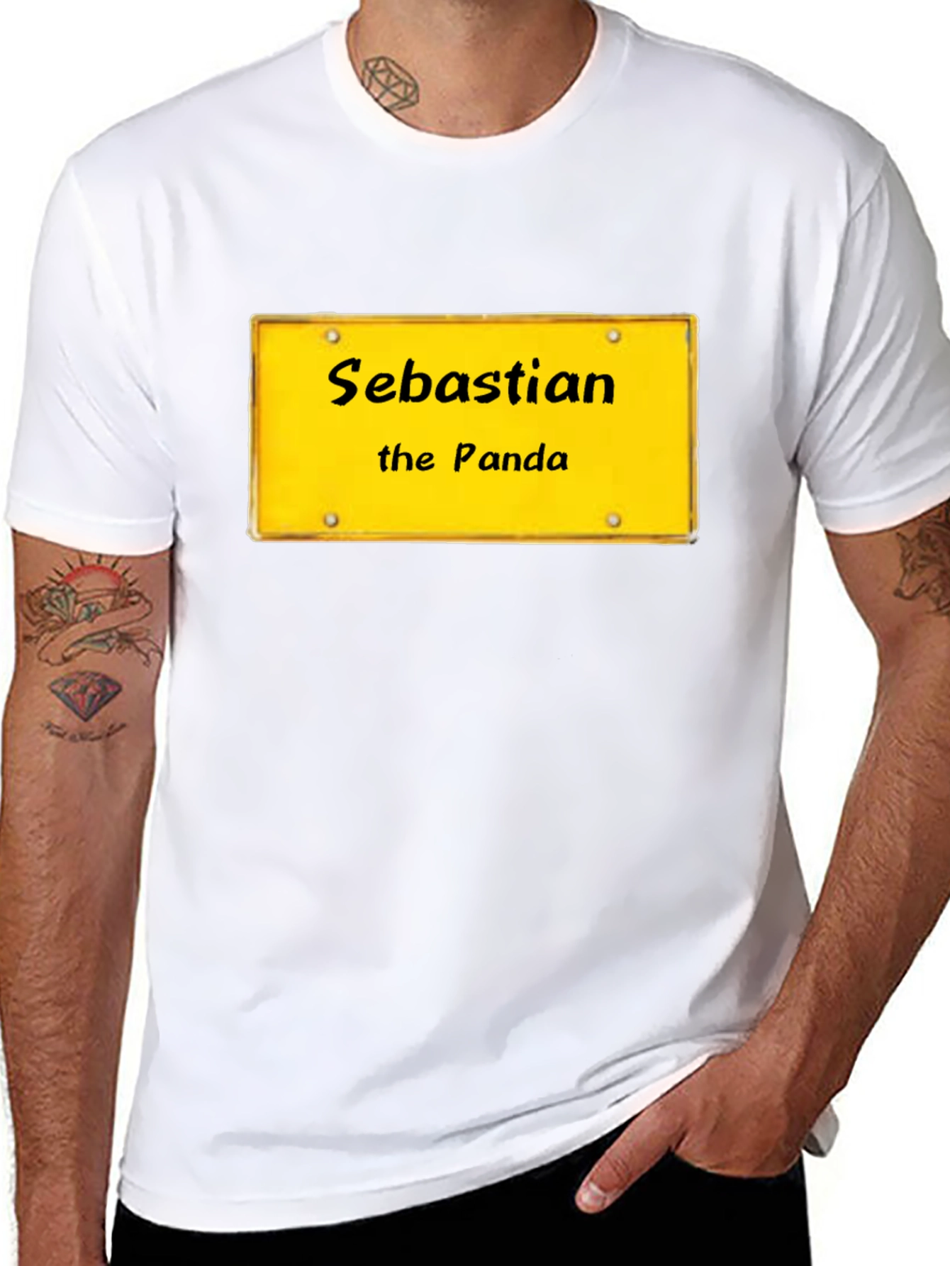 Sebastian the Panda Novelty Graphic T-Shirt