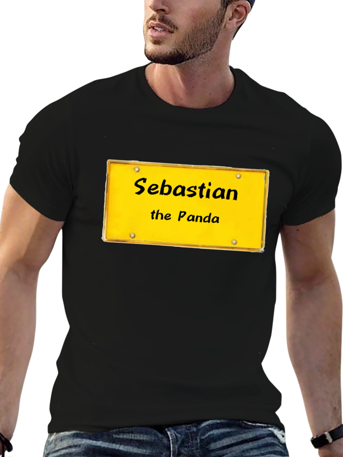 Sebastian the Panda Novelty Graphic T-Shirt