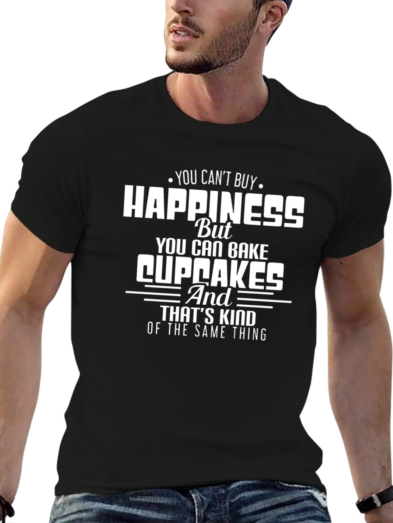 Happiness Cupcakes Graphic T-Shirt