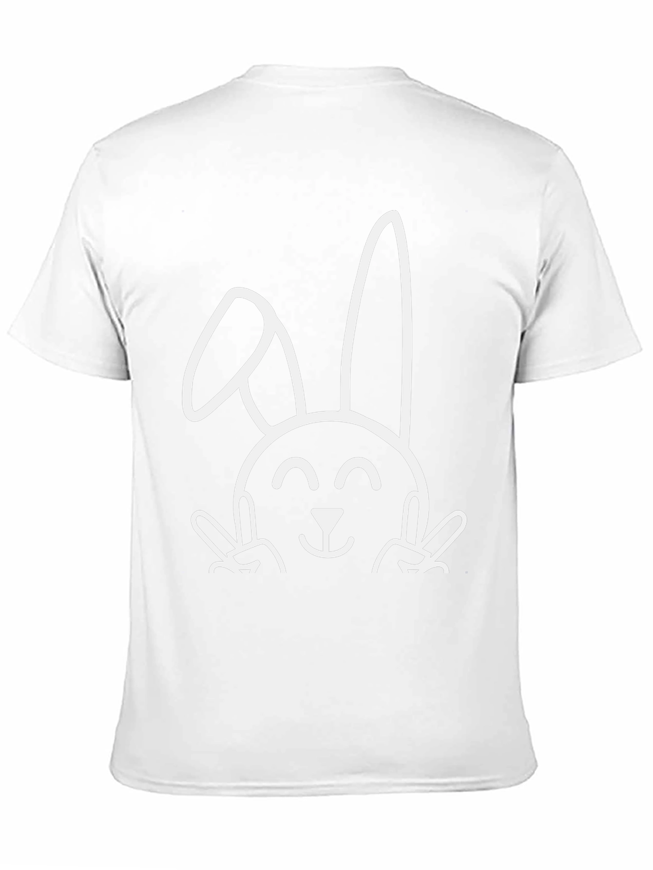 Funny Easter Bunny Peace Sign T-Shirt - Black