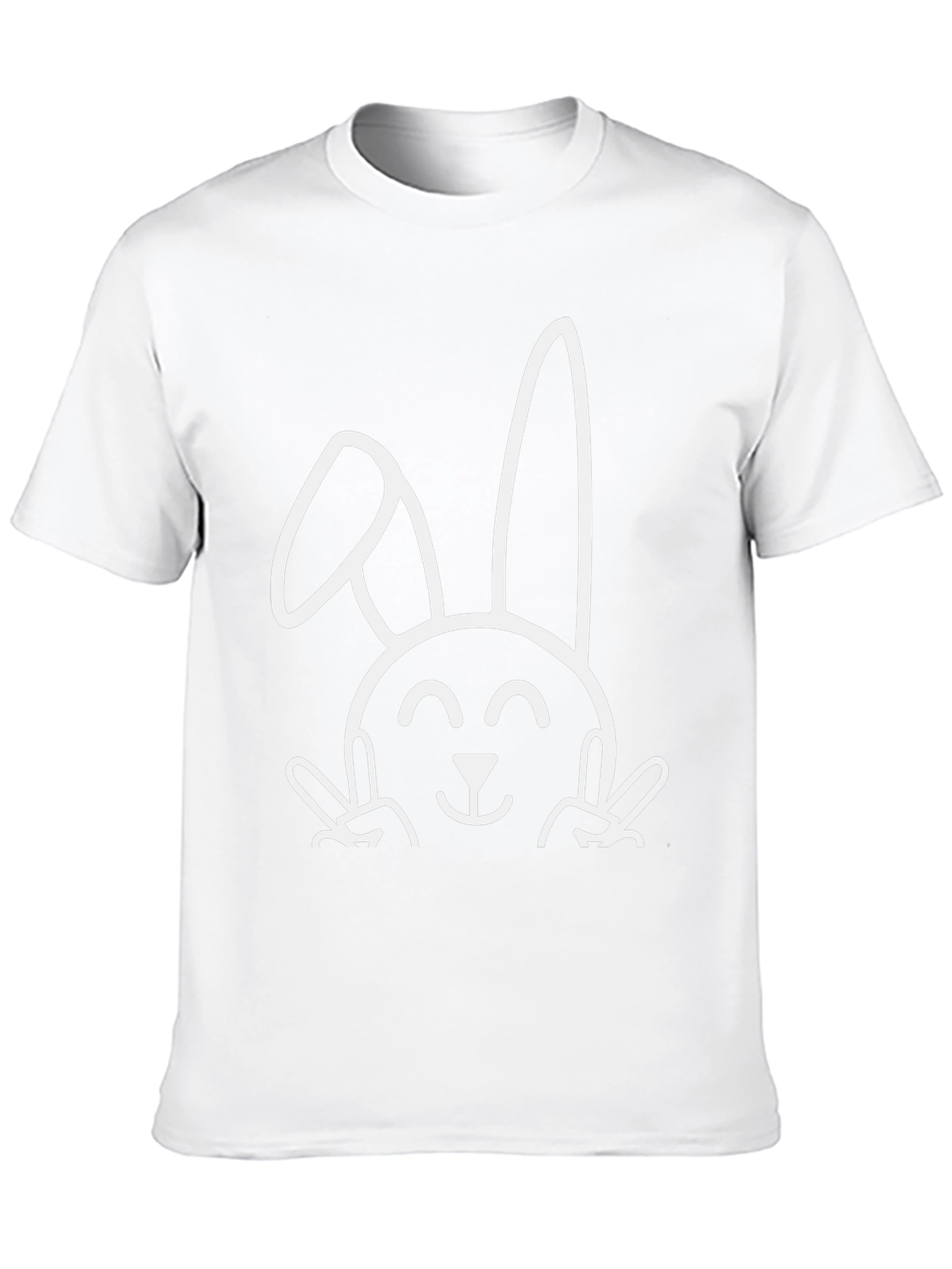 Funny Easter Bunny Peace Sign T-Shirt - Black