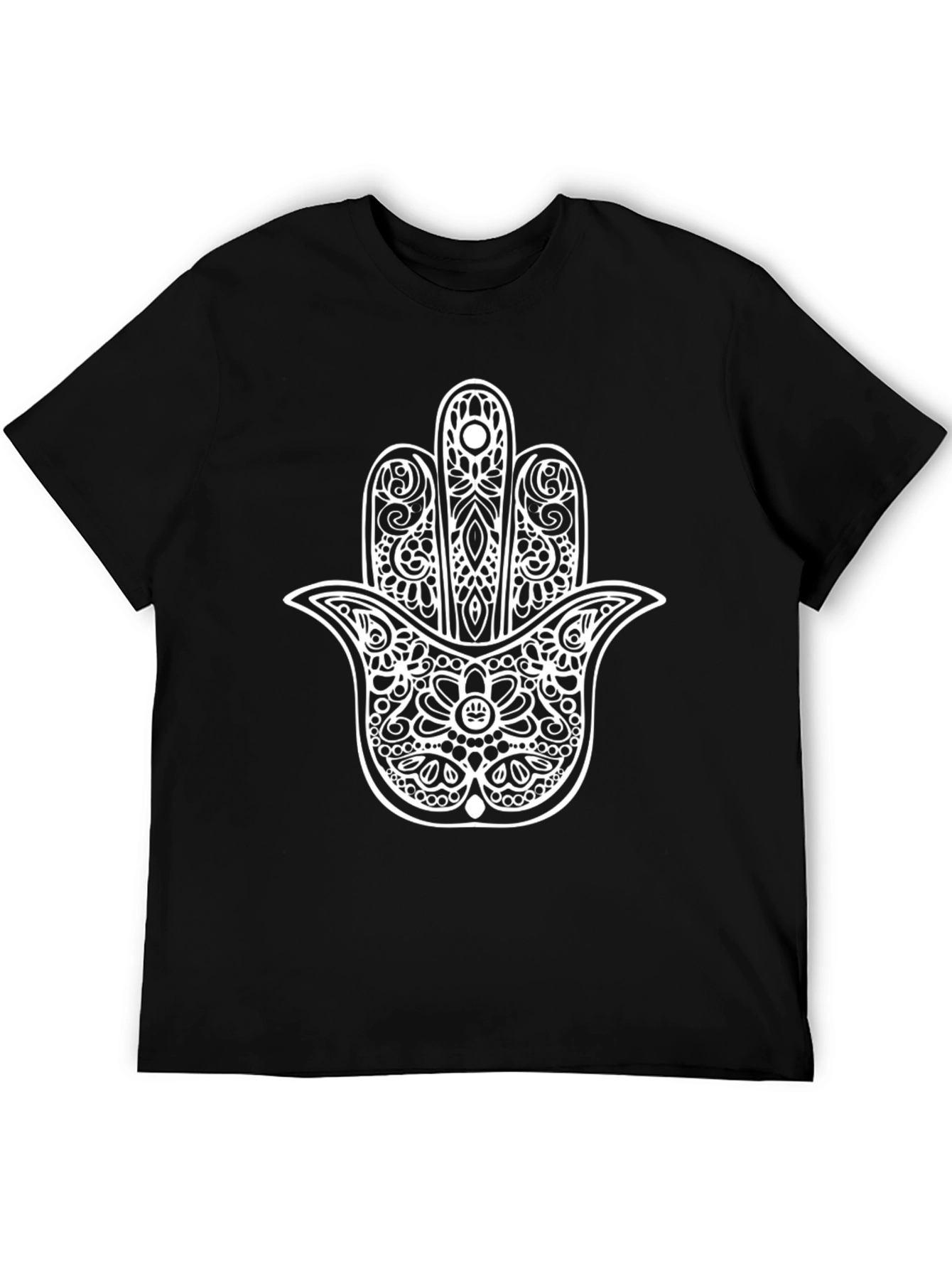 Hamsa Hand Graphic T-Shirt - Black