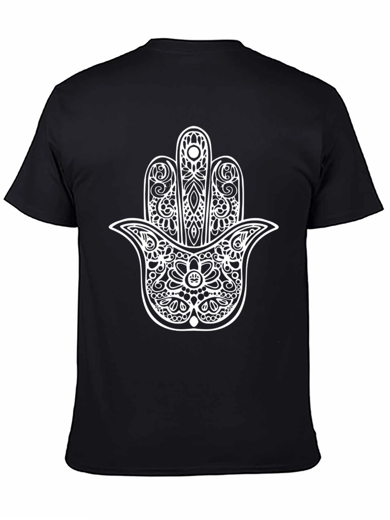 Hamsa Hand Graphic T-Shirt - Black