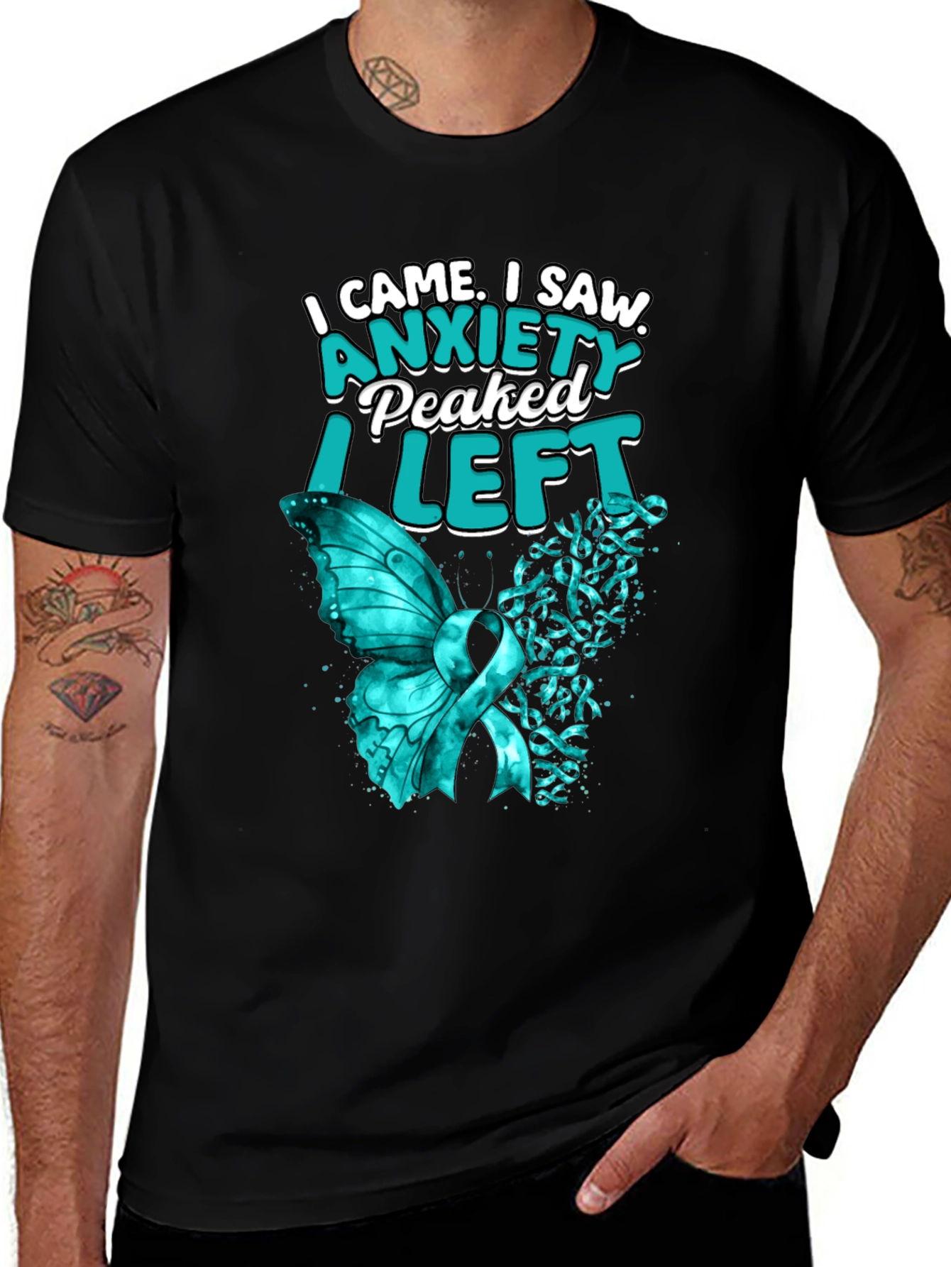 Anxiety Peaked T-Shirt - Trendy Graphic Tee