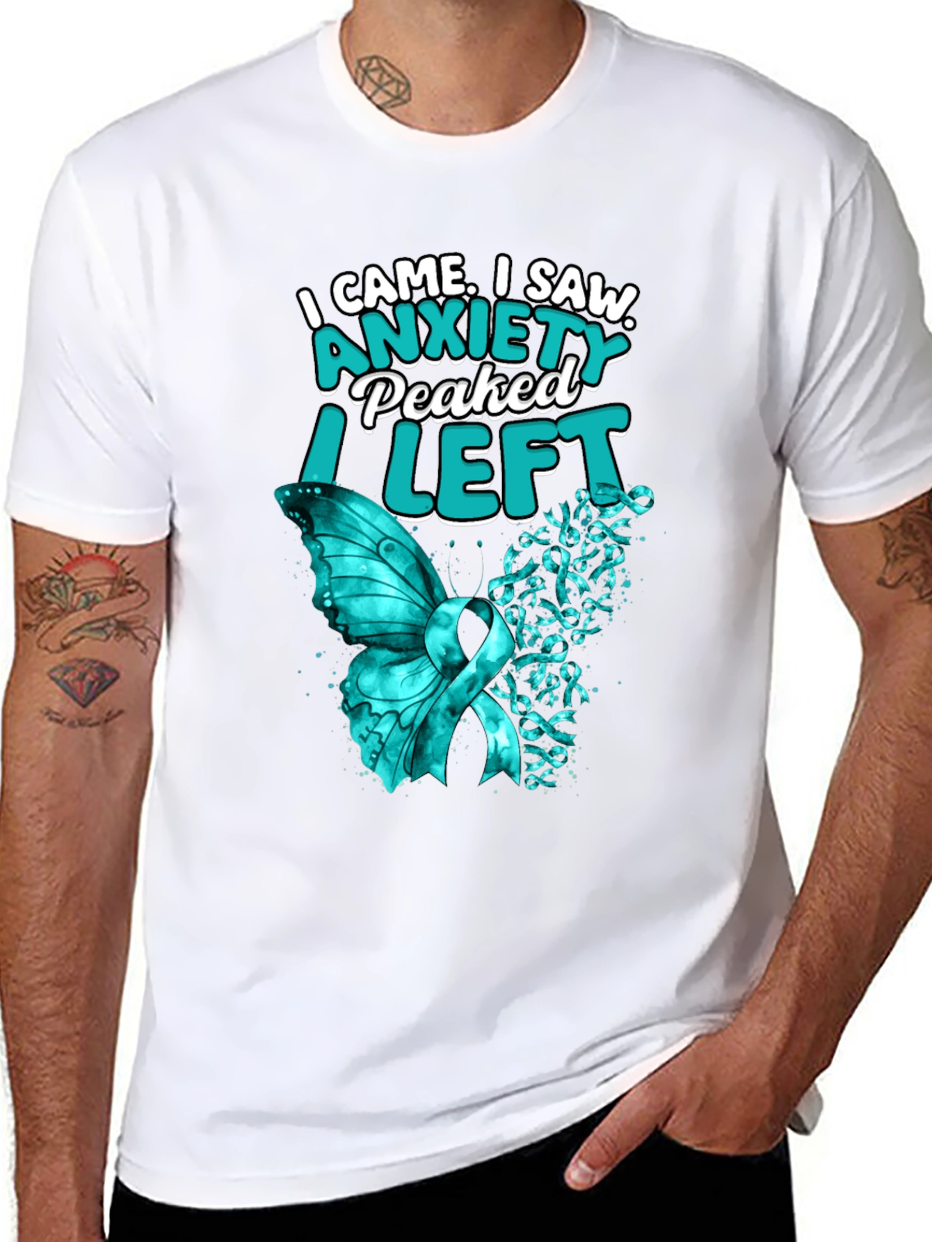 Anxiety Peaked T-Shirt - Trendy Graphic Tee