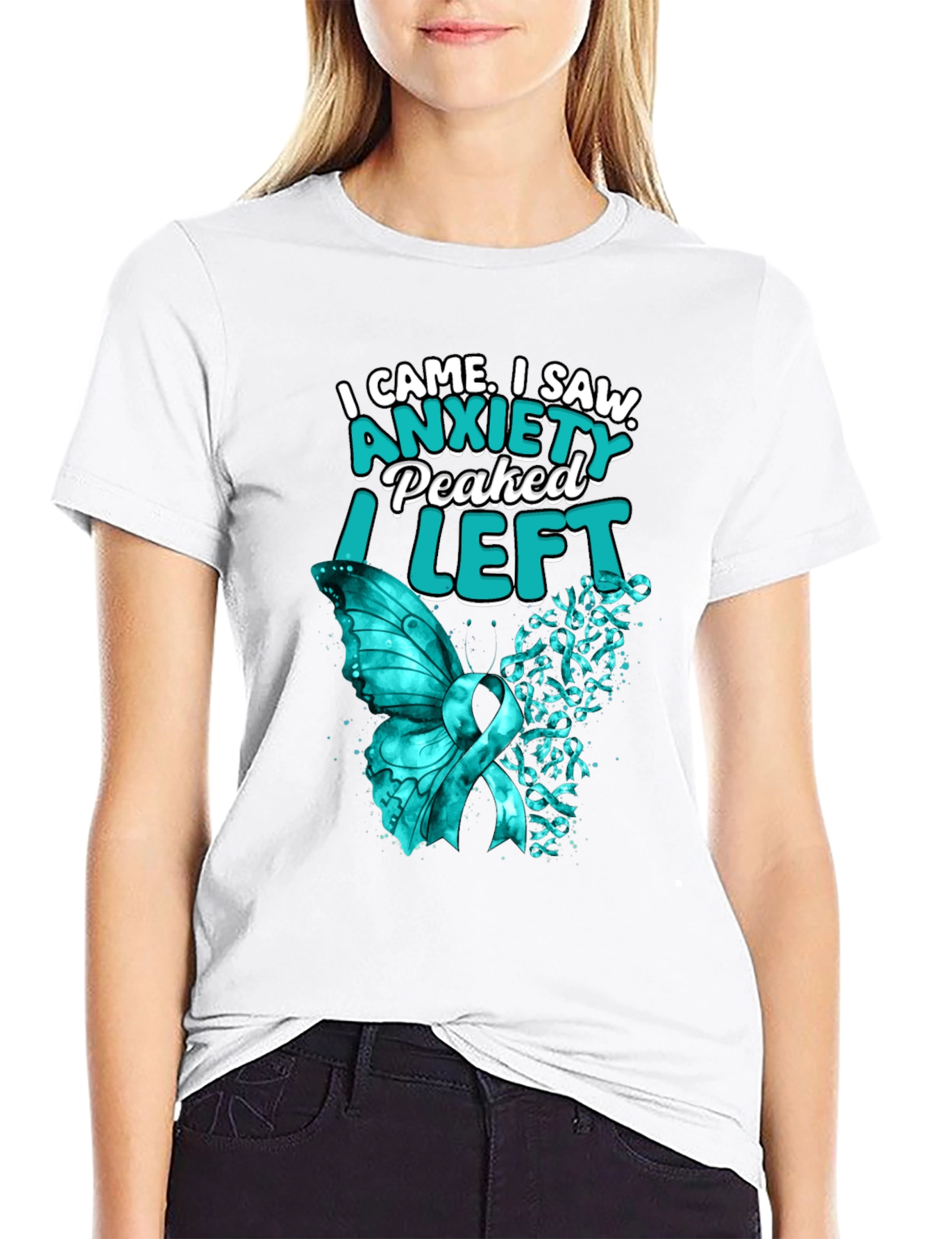 Anxiety Peaked T-Shirt - Trendy Graphic Tee