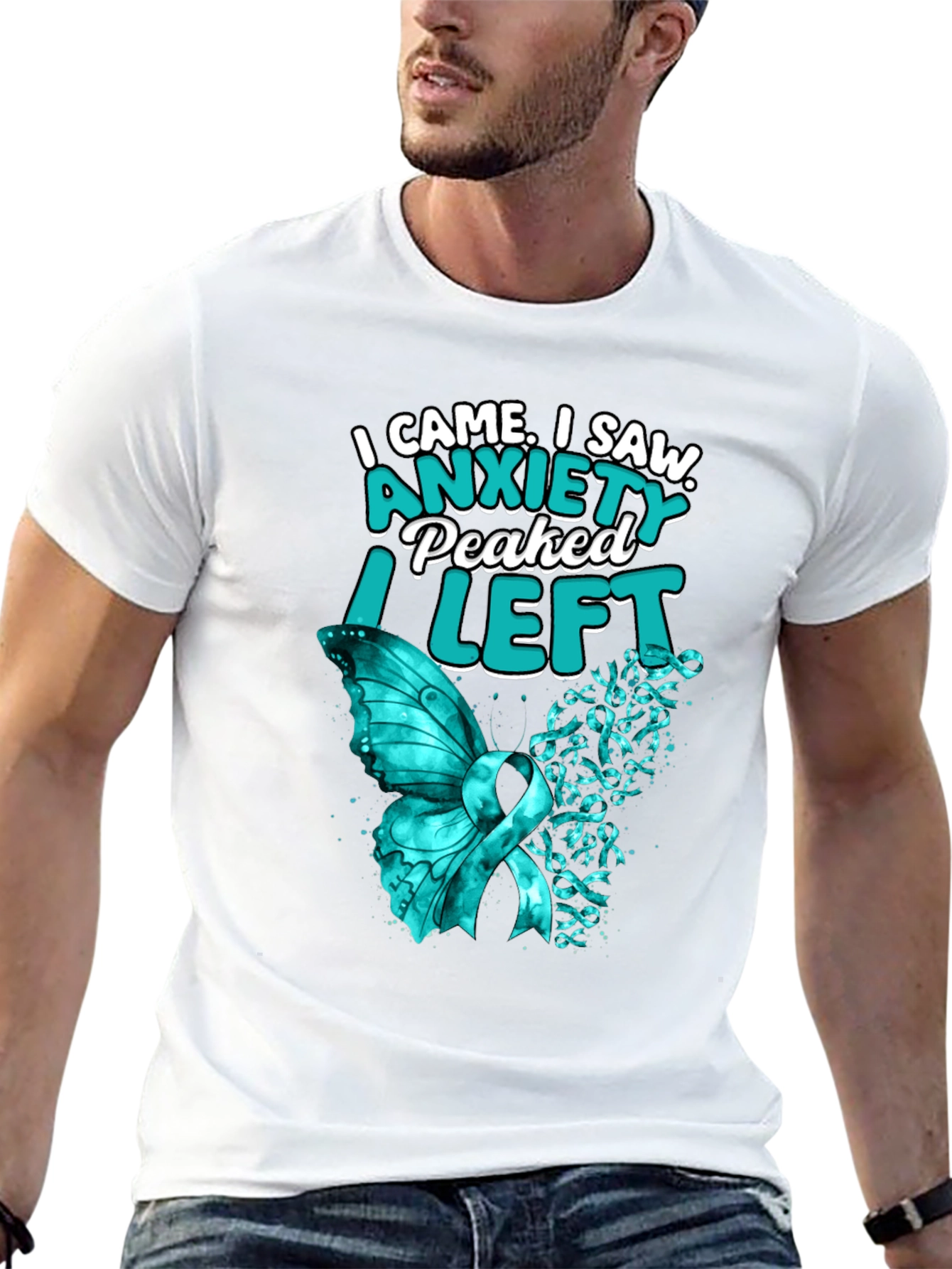 Anxiety Peaked T-Shirt - Trendy Graphic Tee