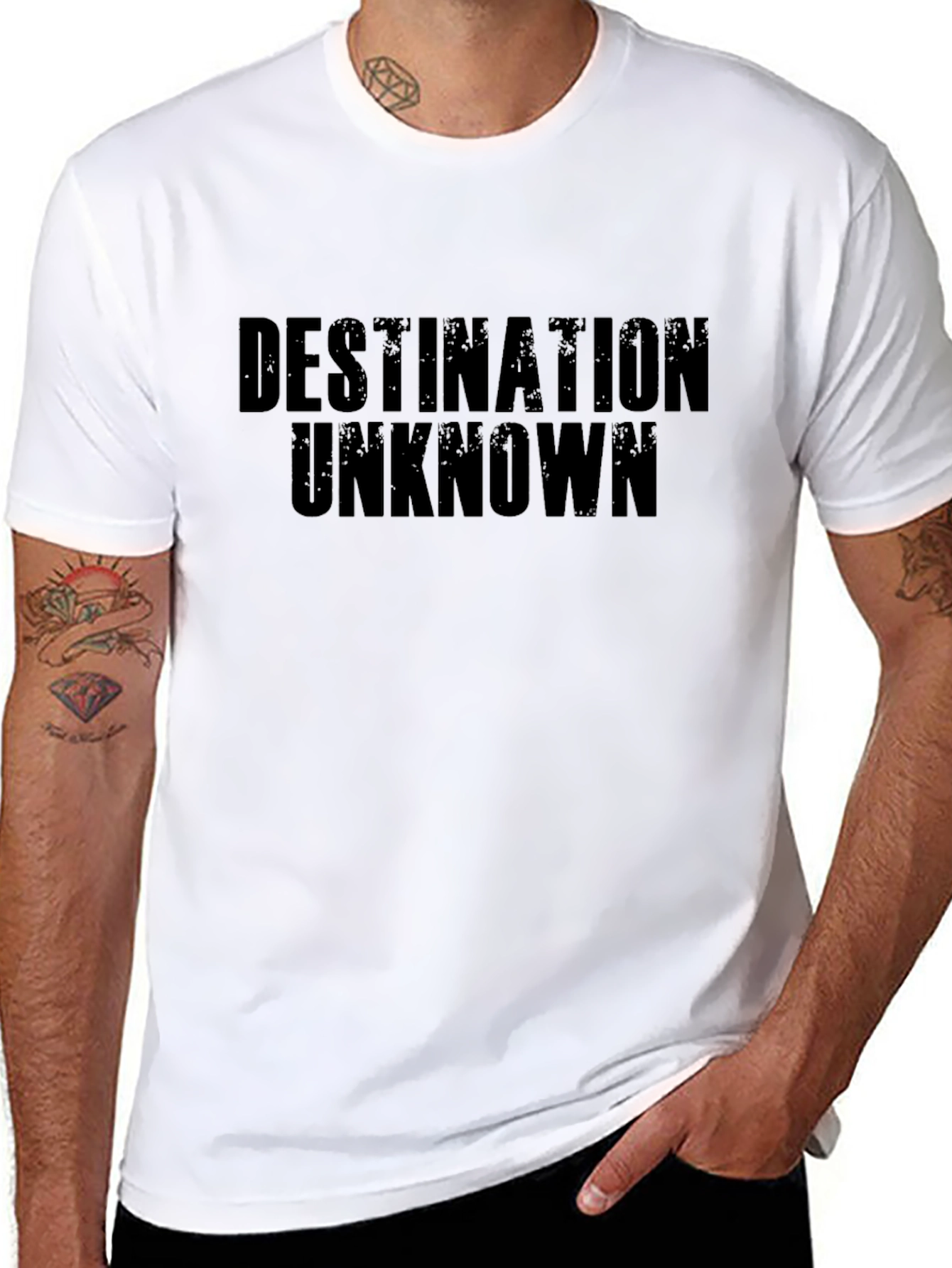 Destination Unknown Black Graphic T-Shirt