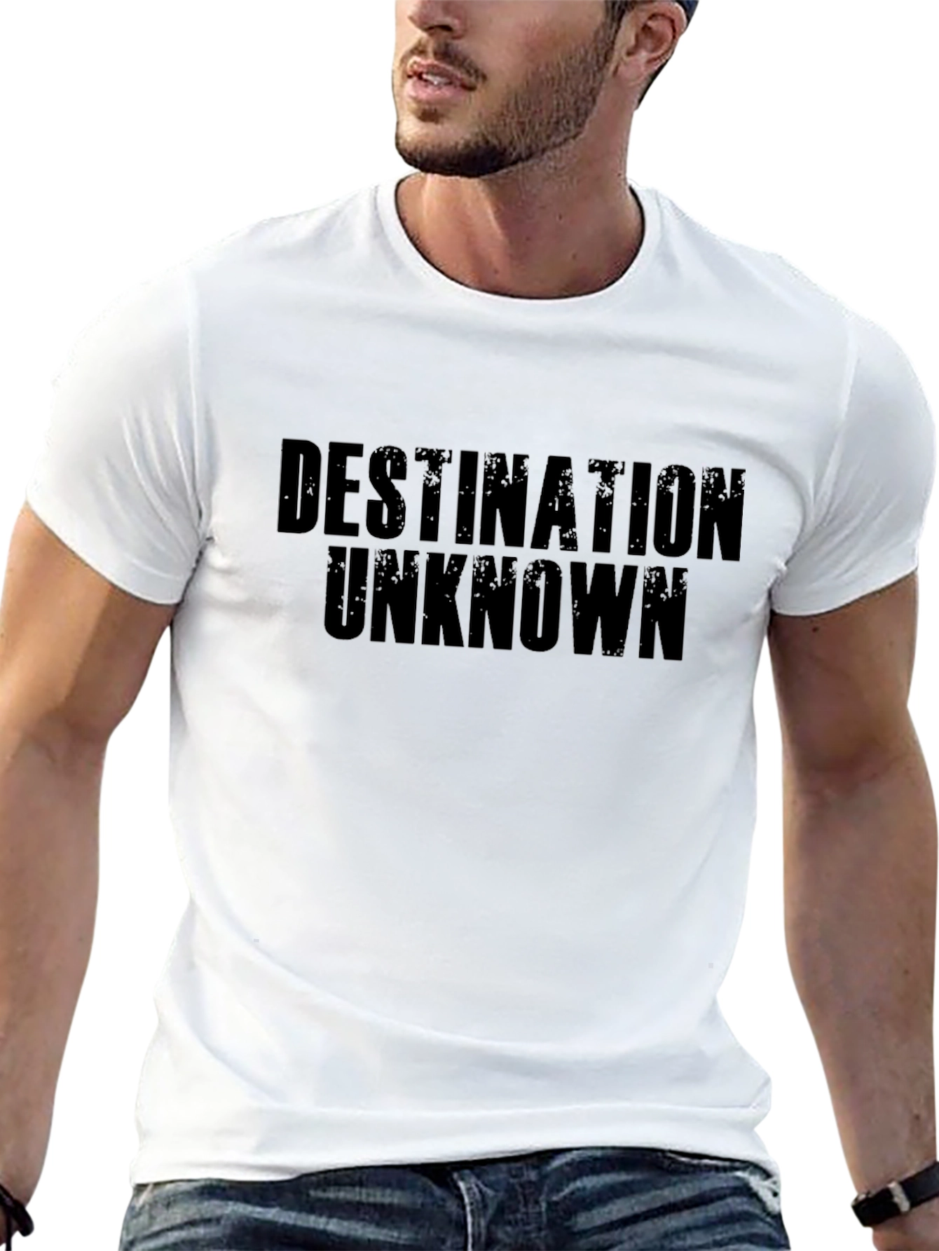 Destination Unknown Black Graphic T-Shirt