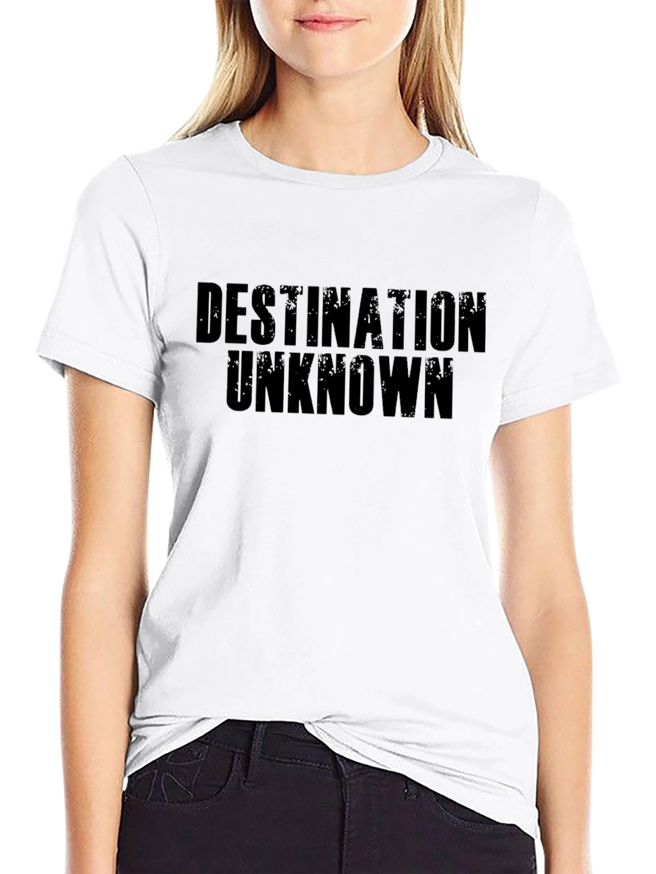 Destination Unknown Black Graphic T-Shirt