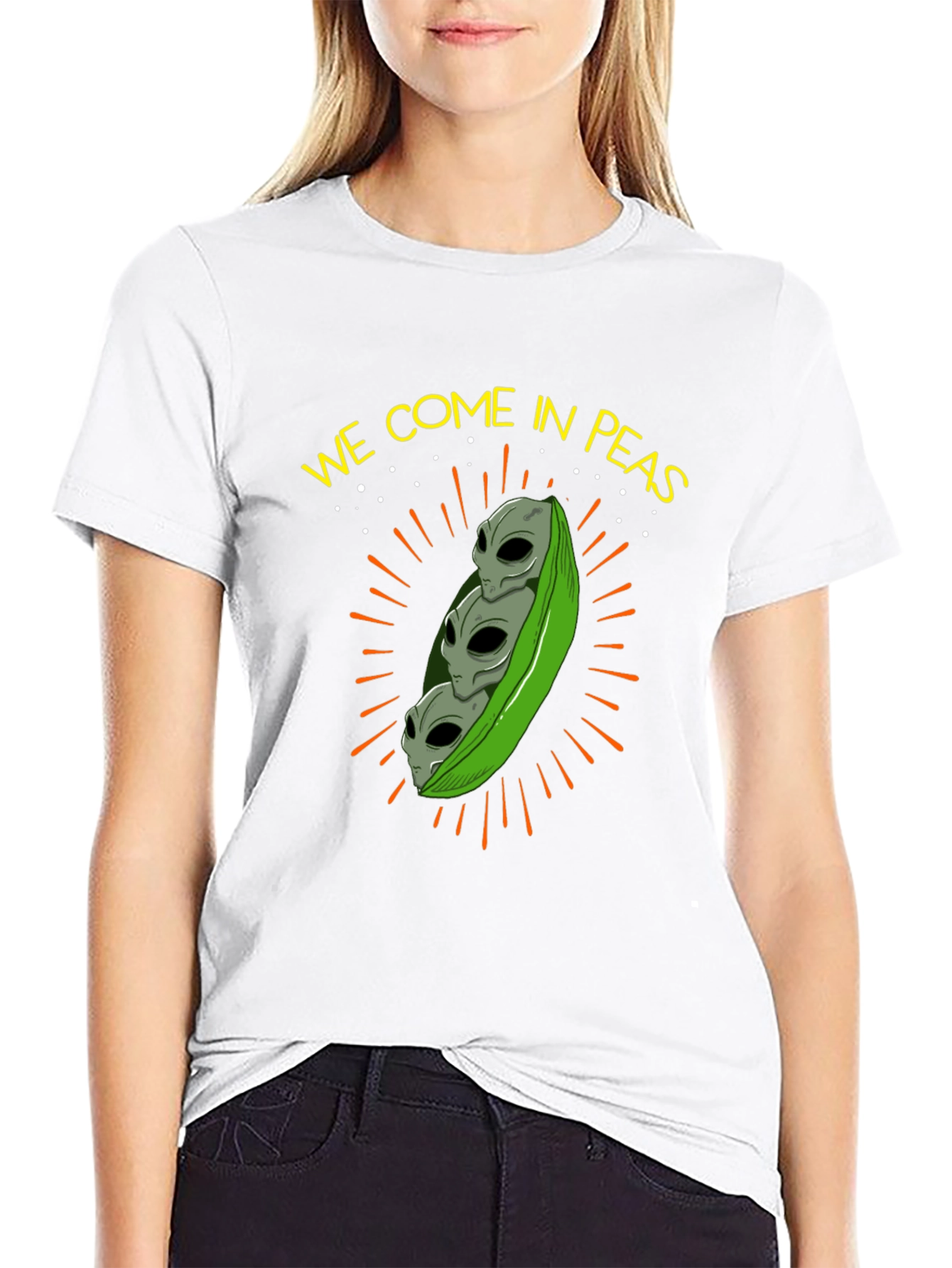 We Come In Peas Alien T-Shirt