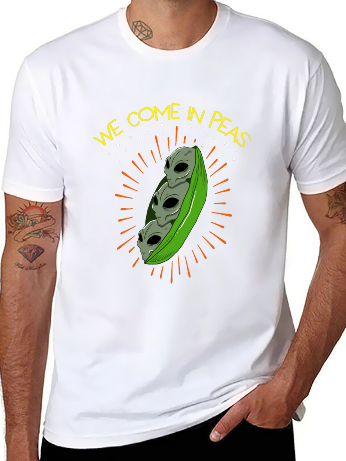 We Come In Peas Alien T-Shirt