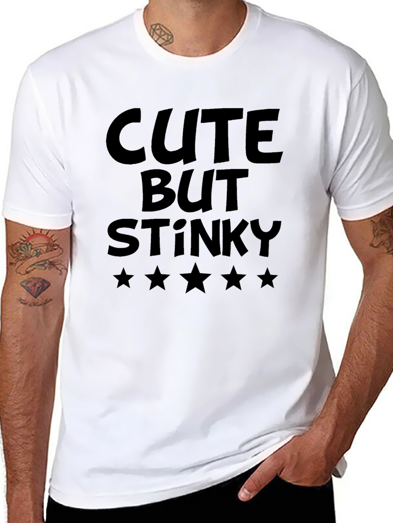 Cute But Stinky Black T-Shirt