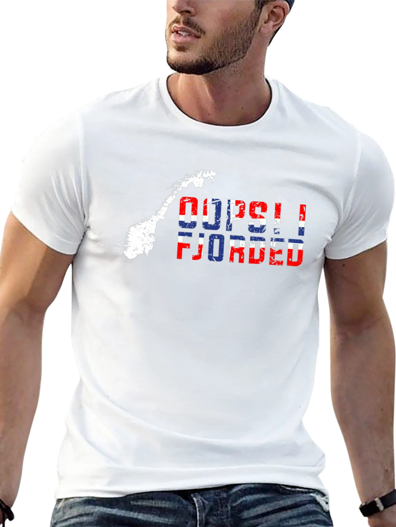 Oops! Fjorded T-Shirt - Norway Map Tee