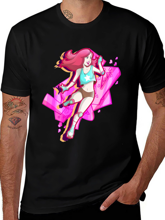 Retro Anime Roller Skate Graphic Tee