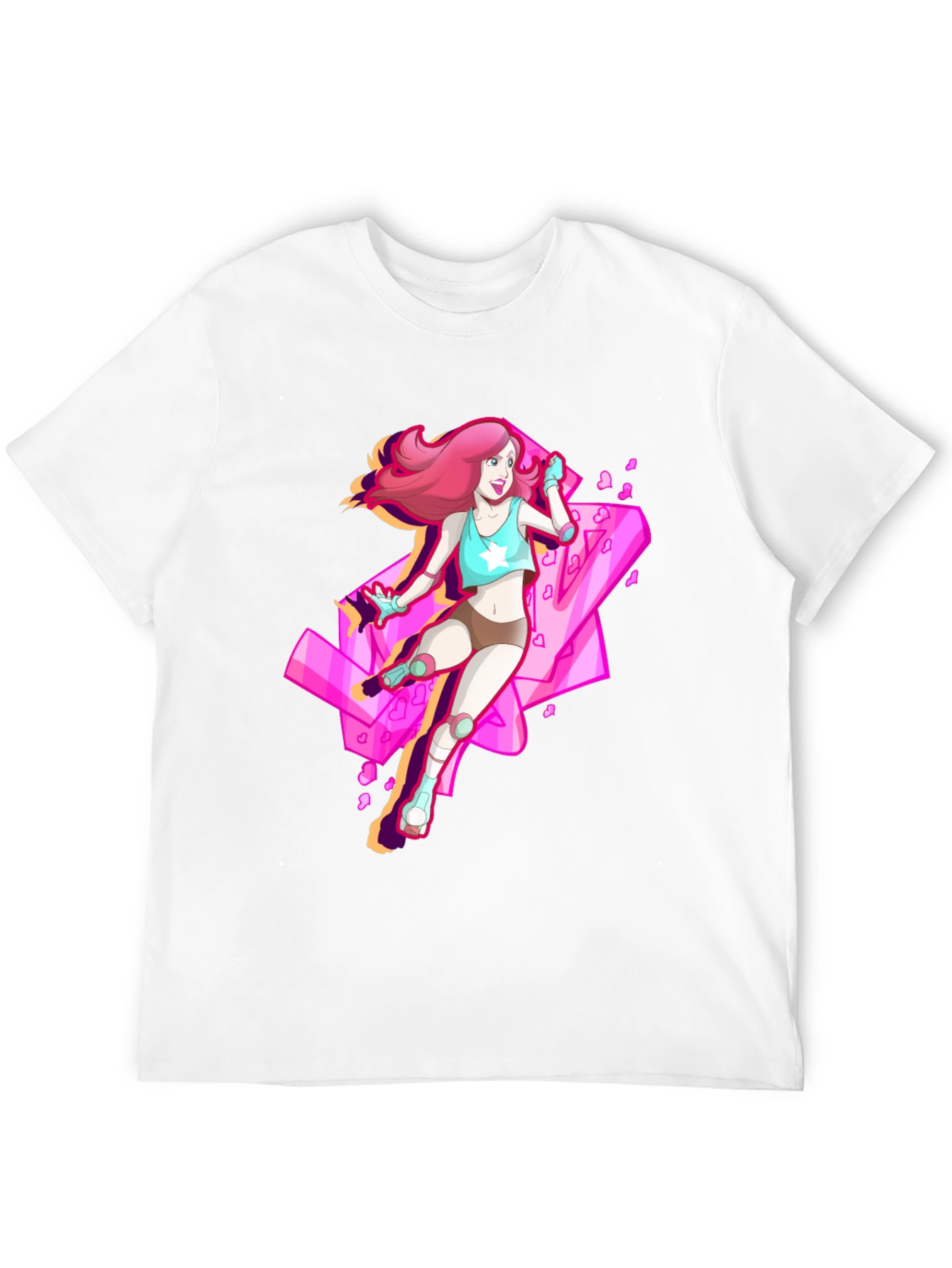 Retro Anime Roller Skate Graphic Tee
