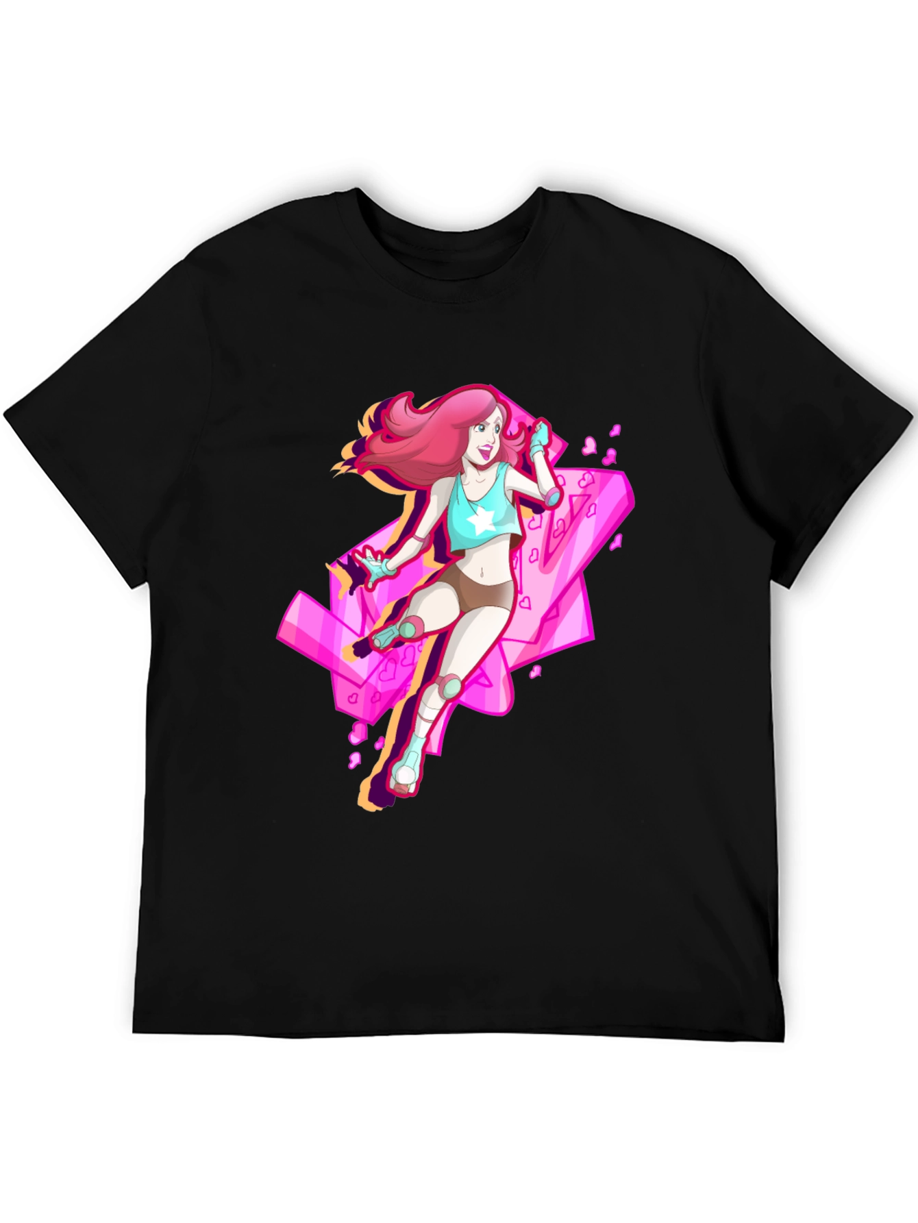 Retro Anime Roller Skate Graphic Tee