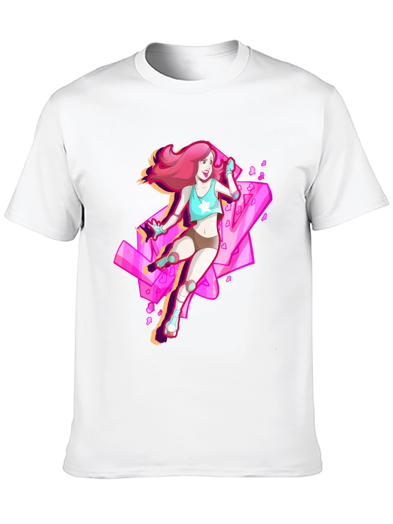 Retro Anime Roller Skate Graphic Tee