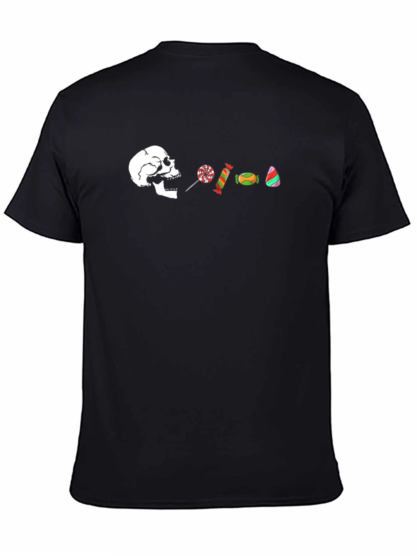 Candy Skull Graphic Tee - Halloween Fun