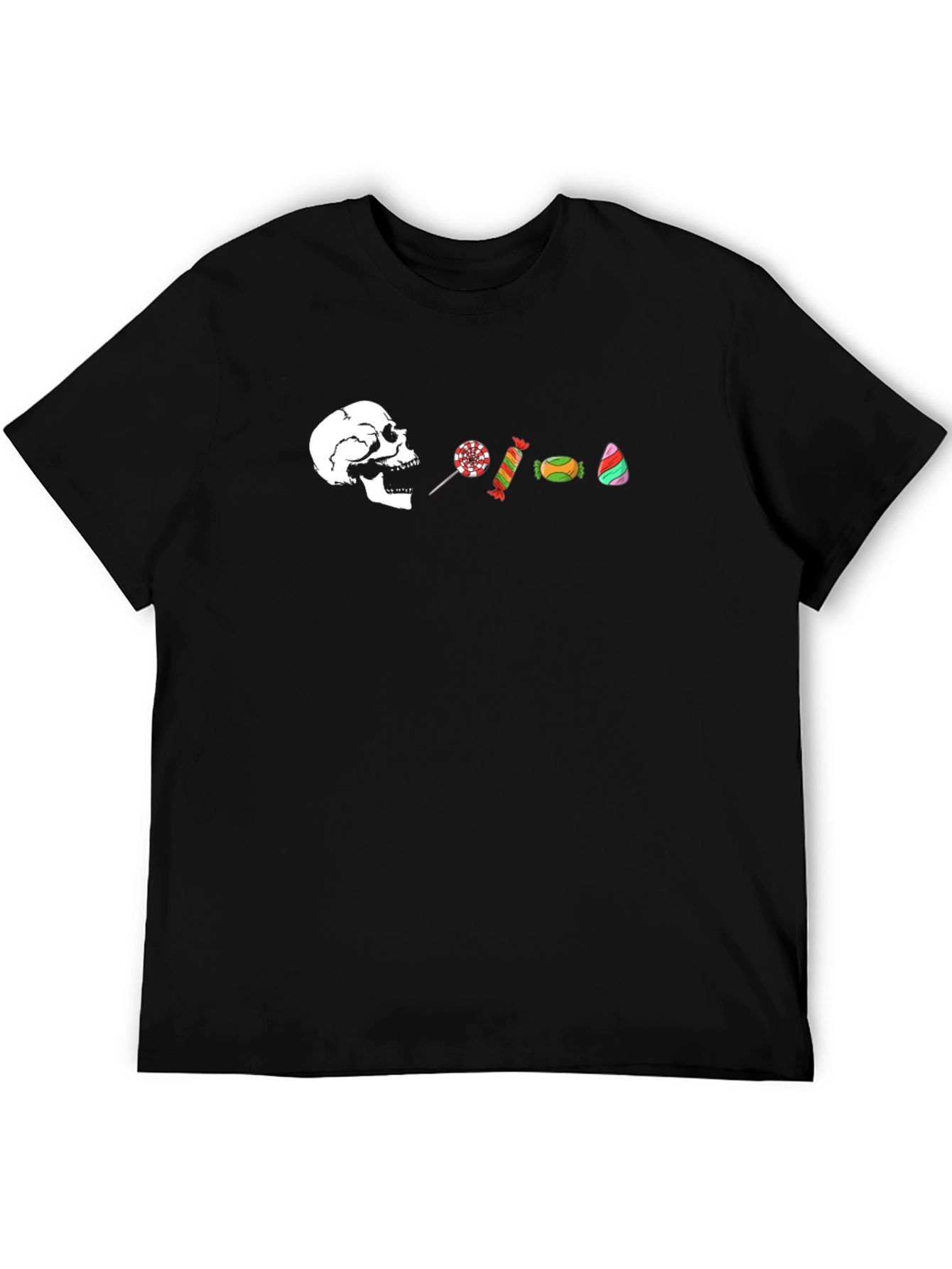 Candy Skull Graphic Tee - Halloween Fun