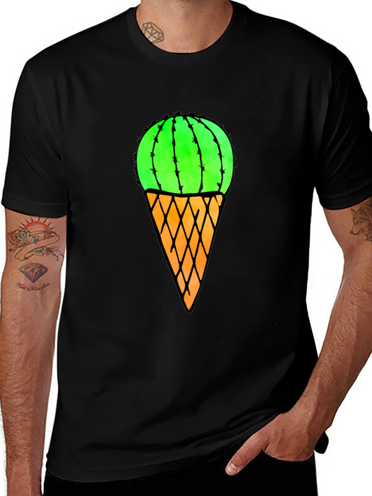 Cactus Ice Cream T-Shirt - Unique Graphic Tee